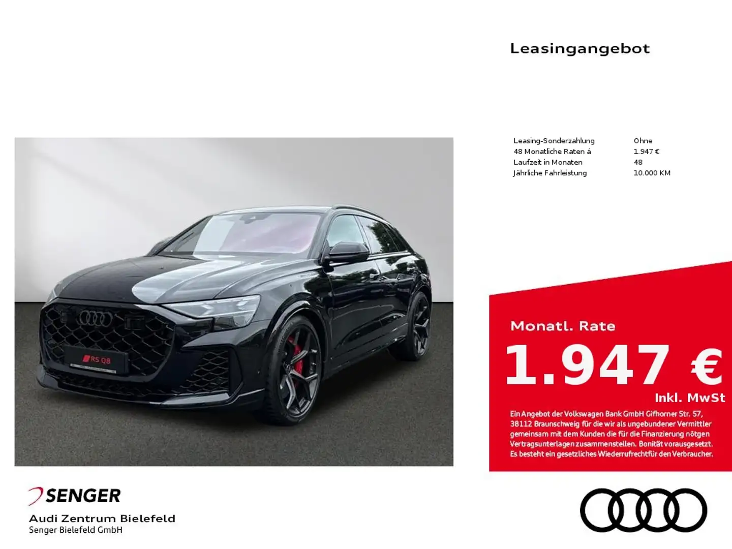 Audi RS Q8 SUV performance Massage Luftfederung Matrix Noir - 1