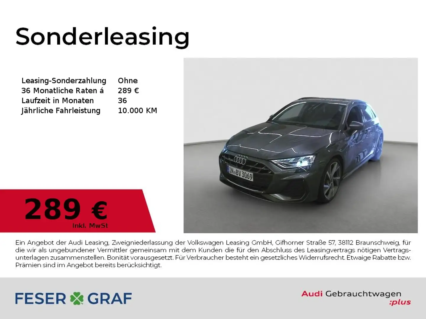 Audi A3 Sportback 35 TFSI - 2 x S line - NAVI - AHK Grau - 1