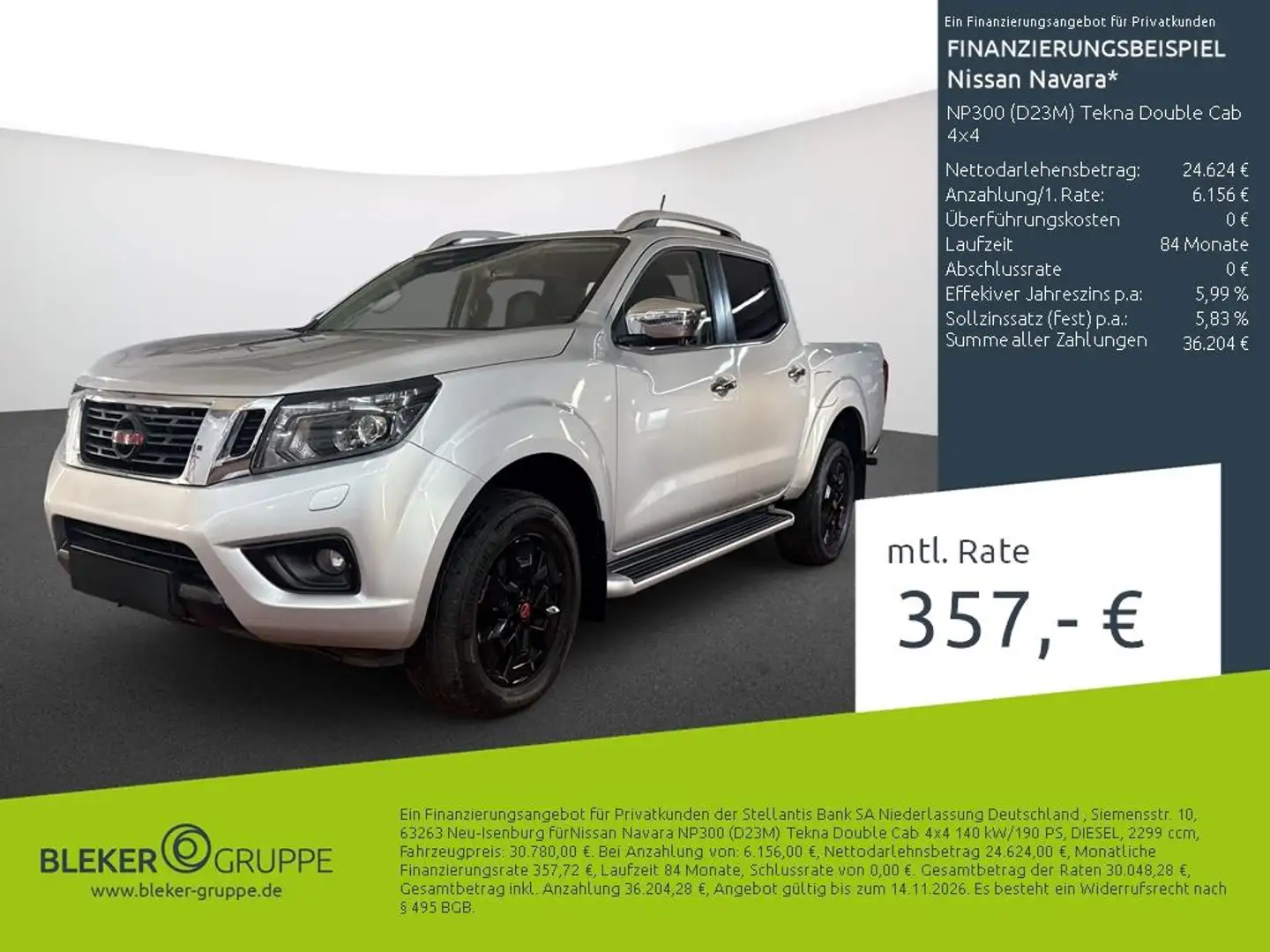 Nissan Navara NP300 (D23M) Tekna Double Cab 4x4 Silber - 1