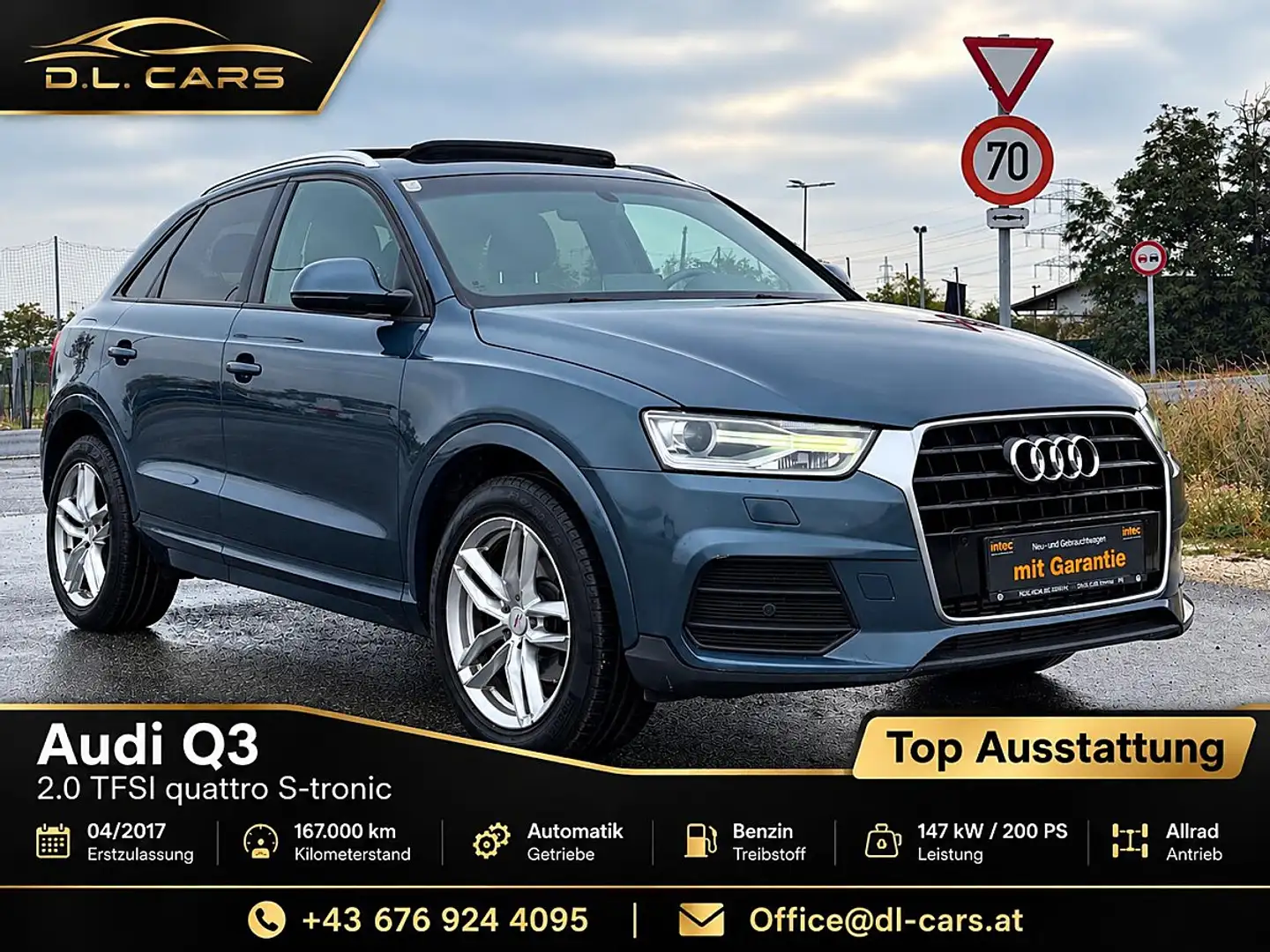Audi Q3 2,0 TFSI quattro S-tronic *Leder*Pano* Grau - 1