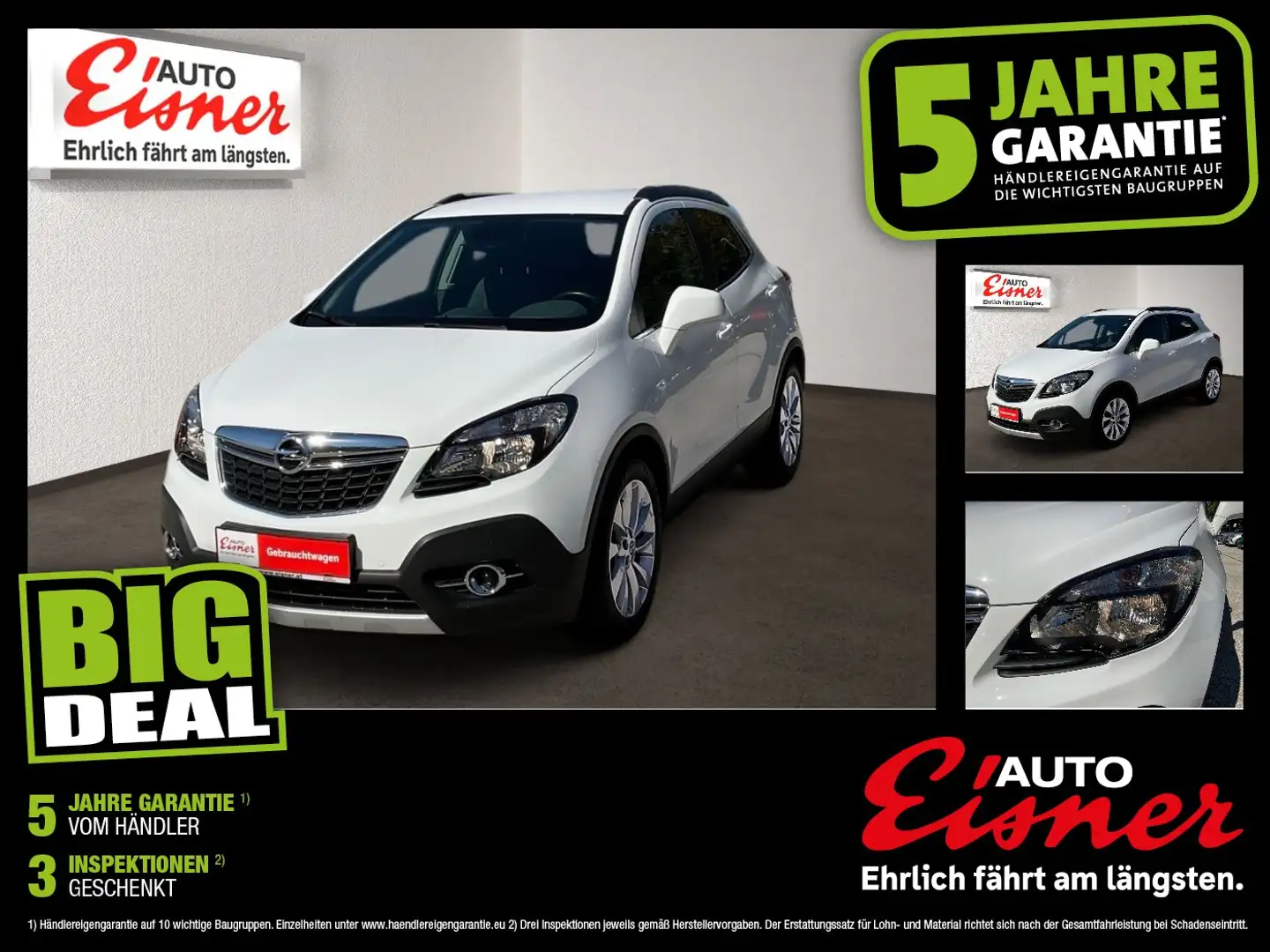 Opel Mokka 1.6 Cosmo 2xKlima Fernlichtass. KlimaA LM Weiß - 1