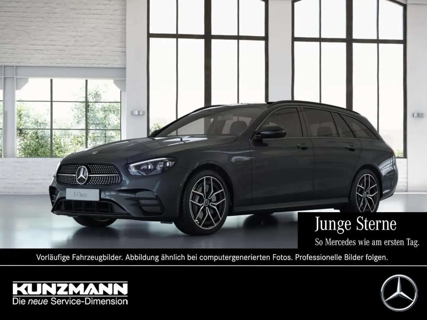 Mercedes-Benz E 300 d 4M T AMG Night Distronic+ Panorama AHK Grau - 1