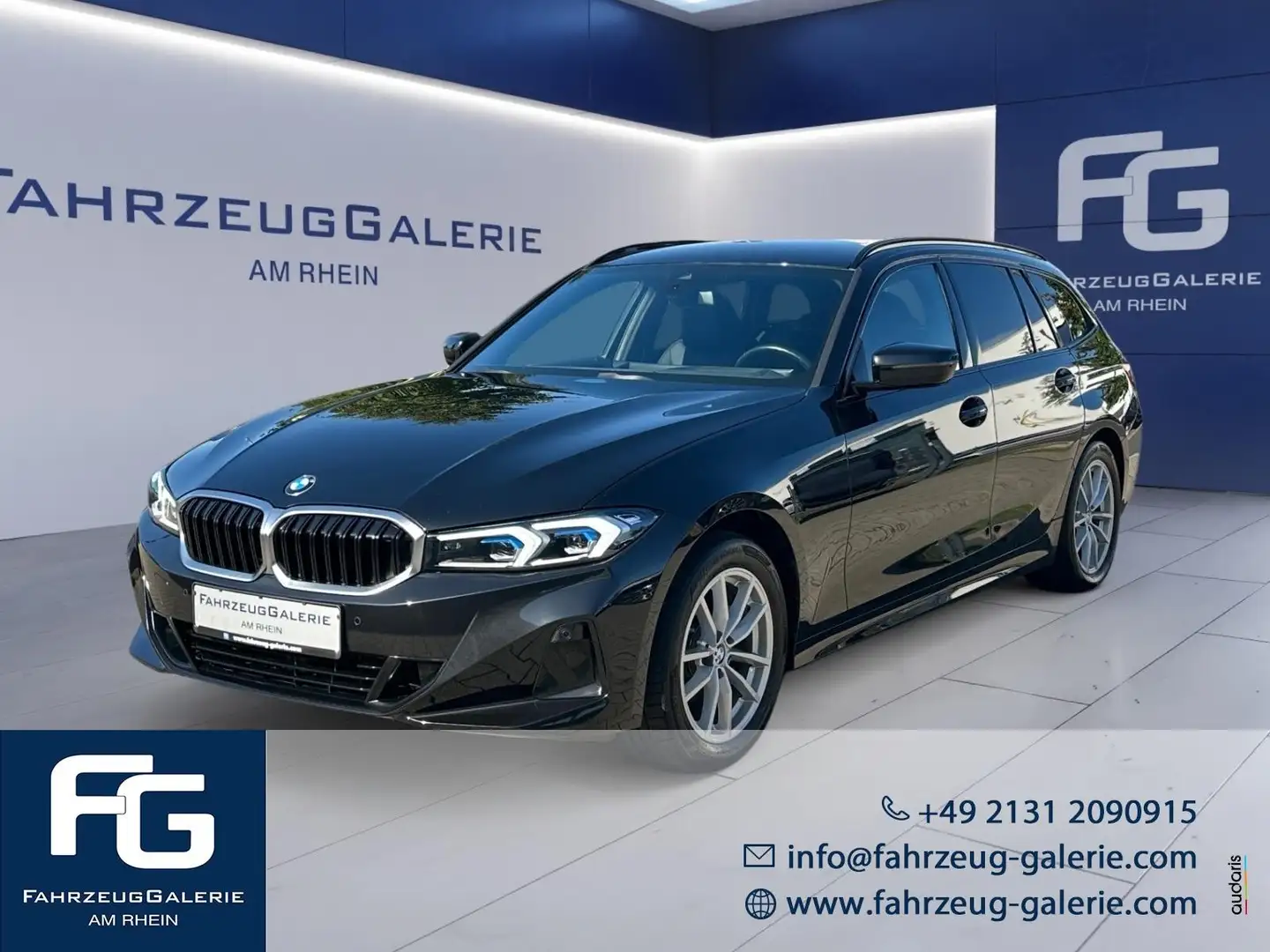 BMW 318 d Touring Shadow Line Metallic HUD H/K Zwart - 1