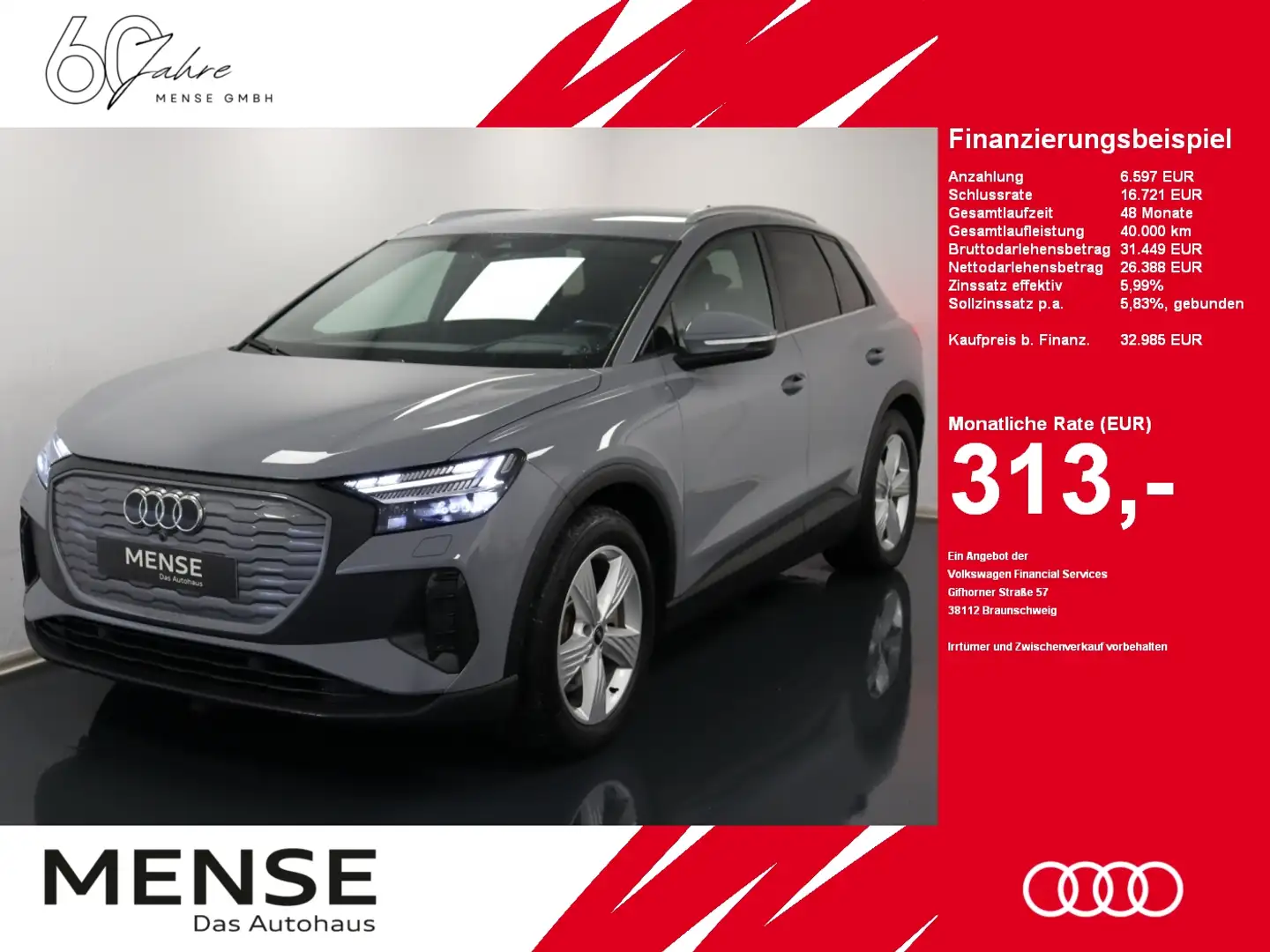 Audi Q4 e-tron 40 |Matrix|ACC|WPumpe|STH|CarPlay|HUD Grau - 1