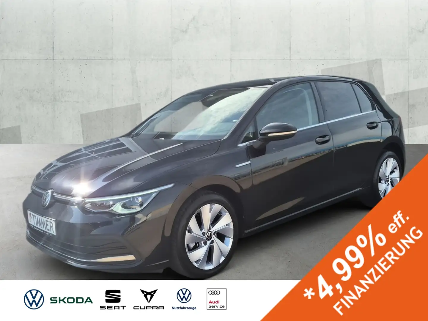 Volkswagen Golf VIII 1.5 TSI STYLE *LED *ACC *APP *NAVI *LM *SHZ Schwarz - 1