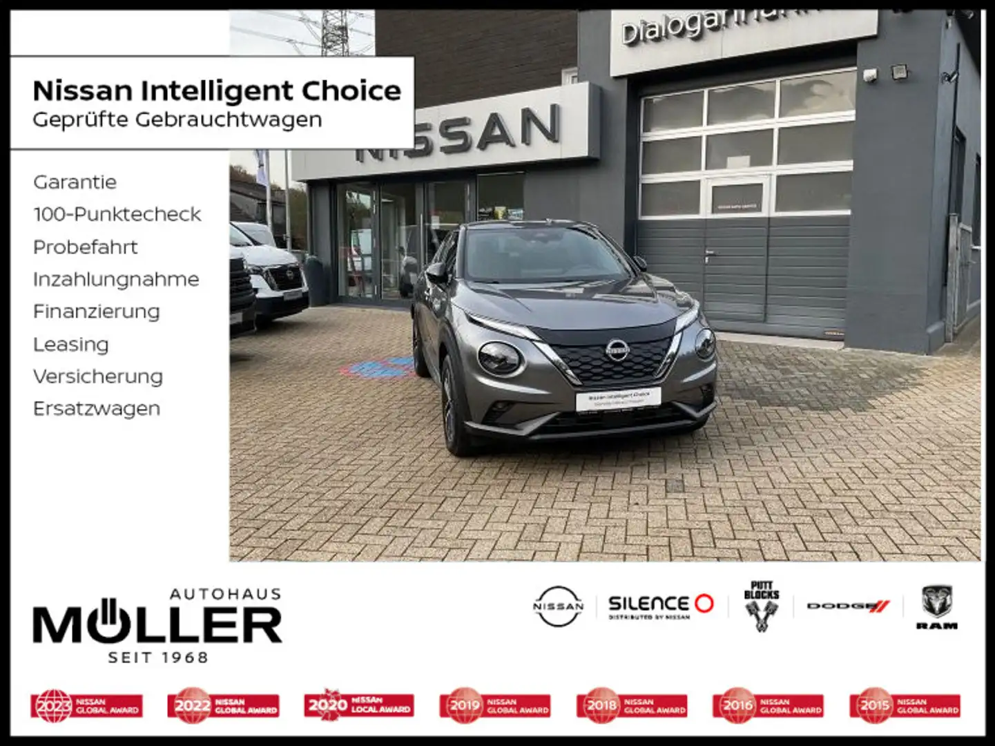 Nissan Juke 1.6 Hybrid N-Connecta Hybrid Navi RVM WP BF Gris - 1