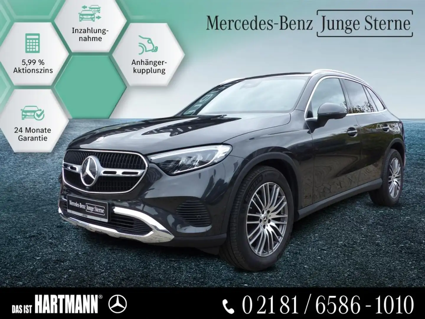 Mercedes-Benz GLC 200 4M AVANTGARDE+AHK+19"+MBUX+RF-KAMERA+LED Grau - 1