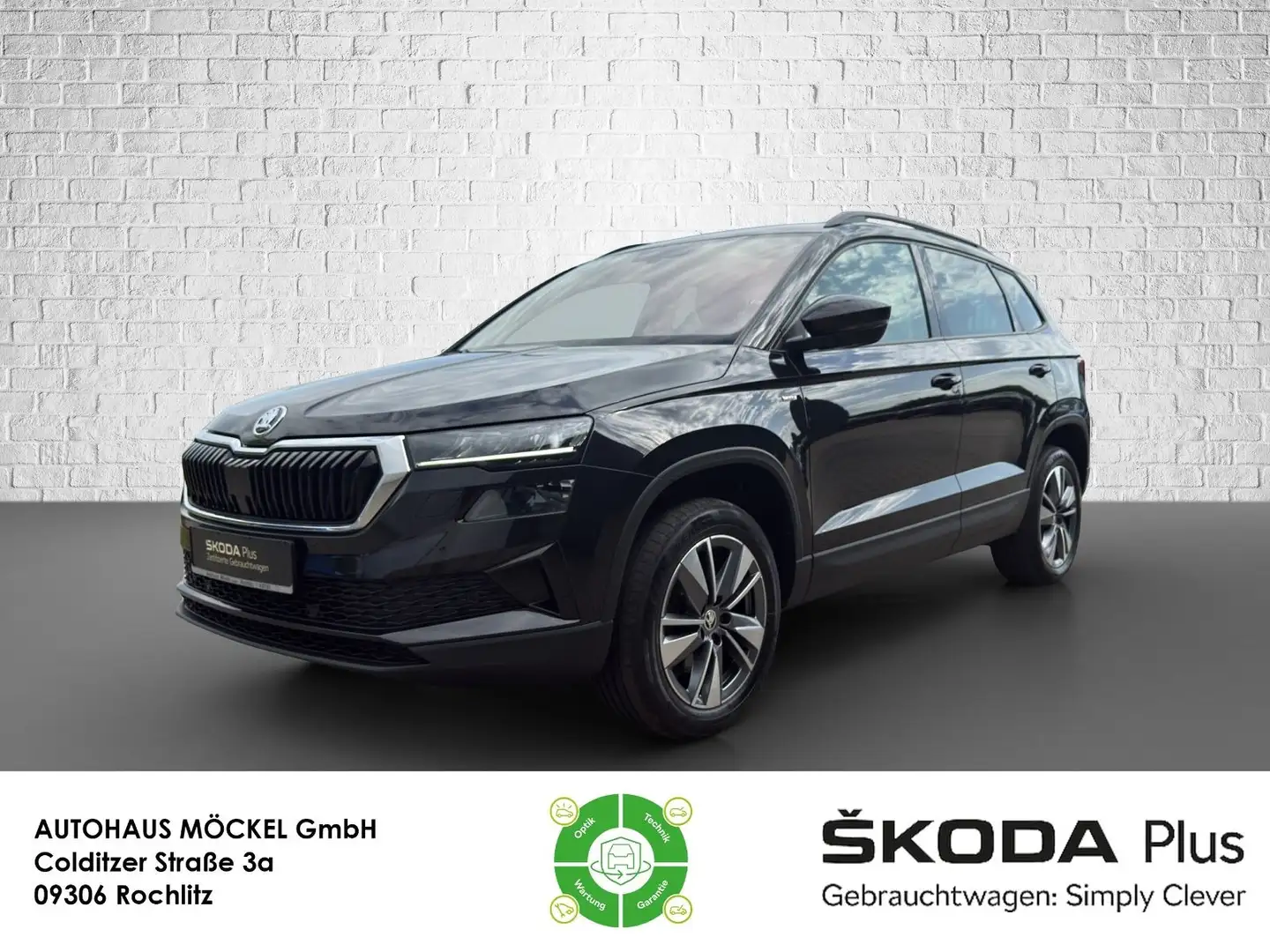 Skoda Karoq Tour 1.5 TSI ACC/NAVI/AHK/PDC/SmartLink Zwart - 1