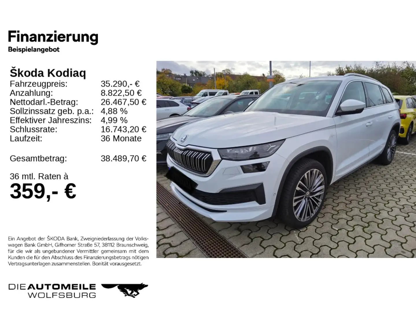 Skoda Kodiaq 2.0 TDI 4x4 DSG L&K Standhzg/Matrix/AHK Blanc - 2