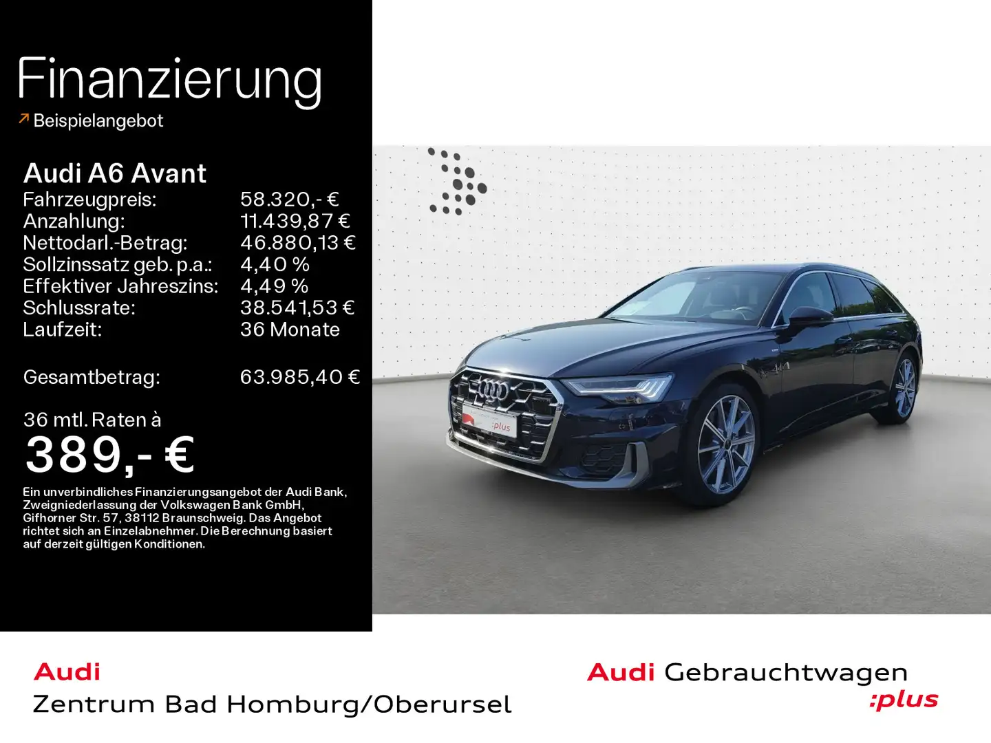 Audi A6 50 TDI quattro S line*Navi*Matrix*Alu*A Blau - 1