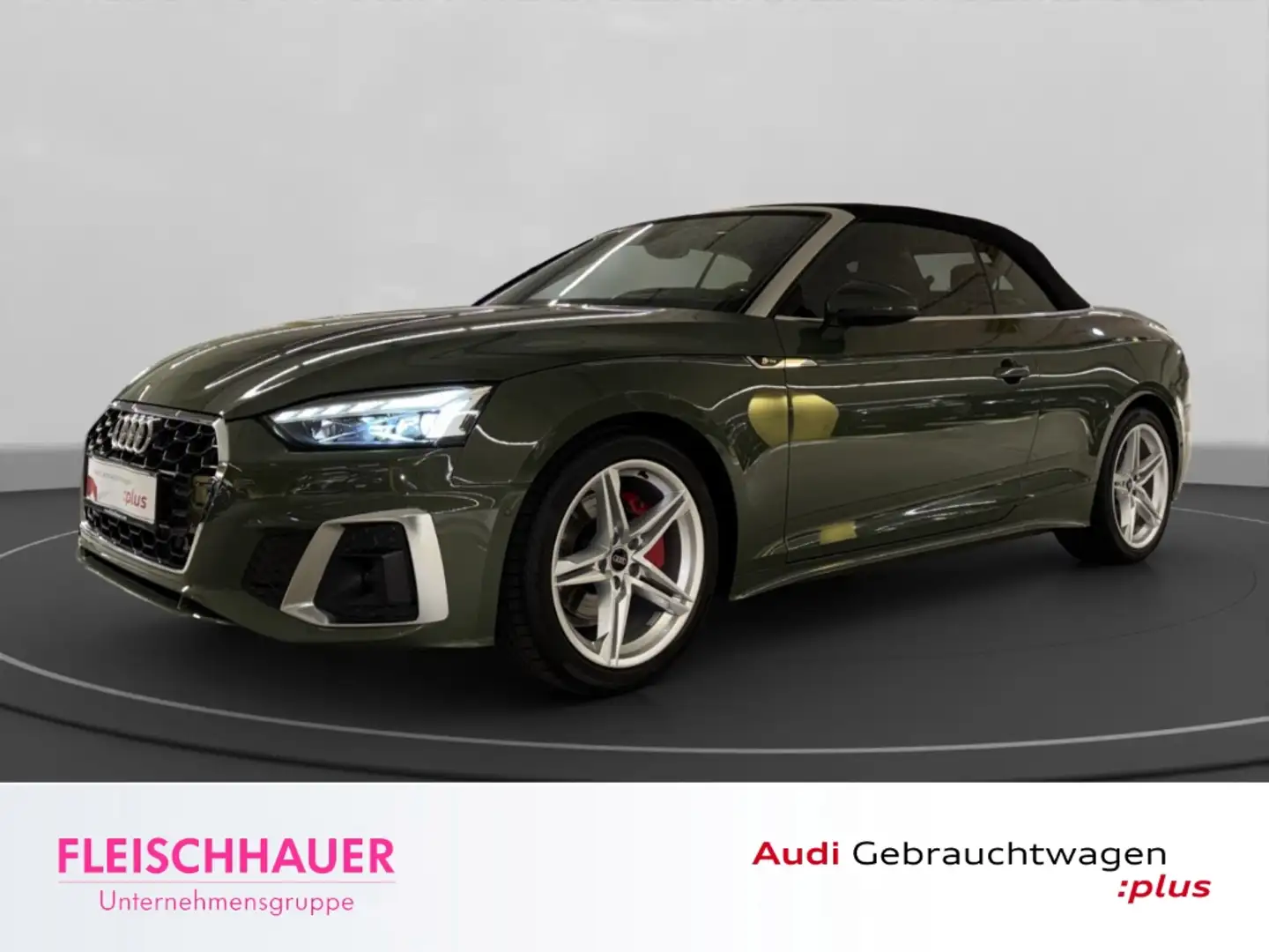 Audi A5 Cabriolet 40 TDI S line MATRIX+LEDER+ACC+NAVI+PDC Grün - 1