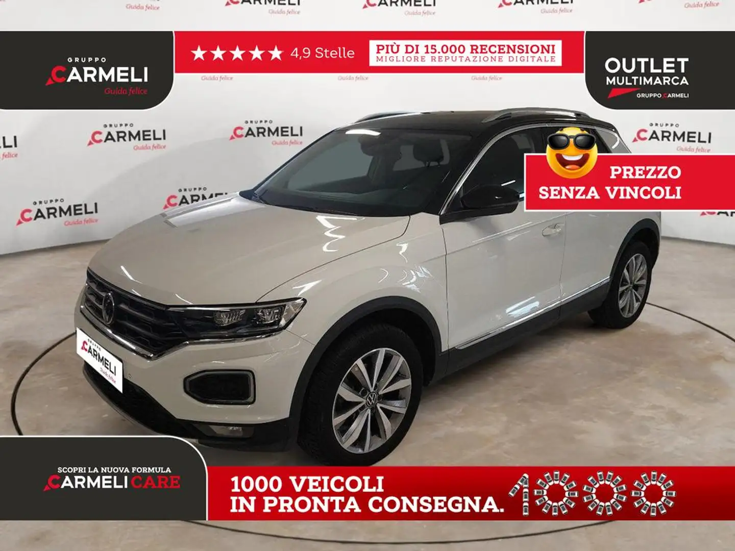Volkswagen T-Roc 1.5 tsi act Style dsg CERCHI 17 - AZIENDALE Wit - 1