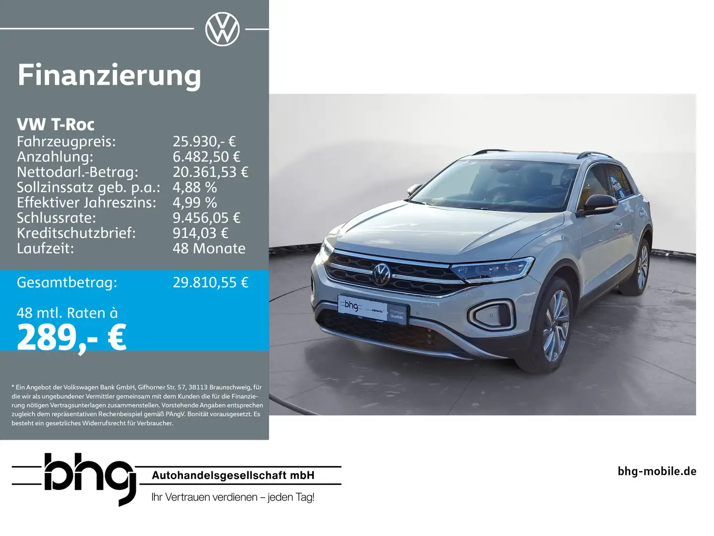 Volkswagen T-Roc Life 1.5 l TSI OPF Grau - 1