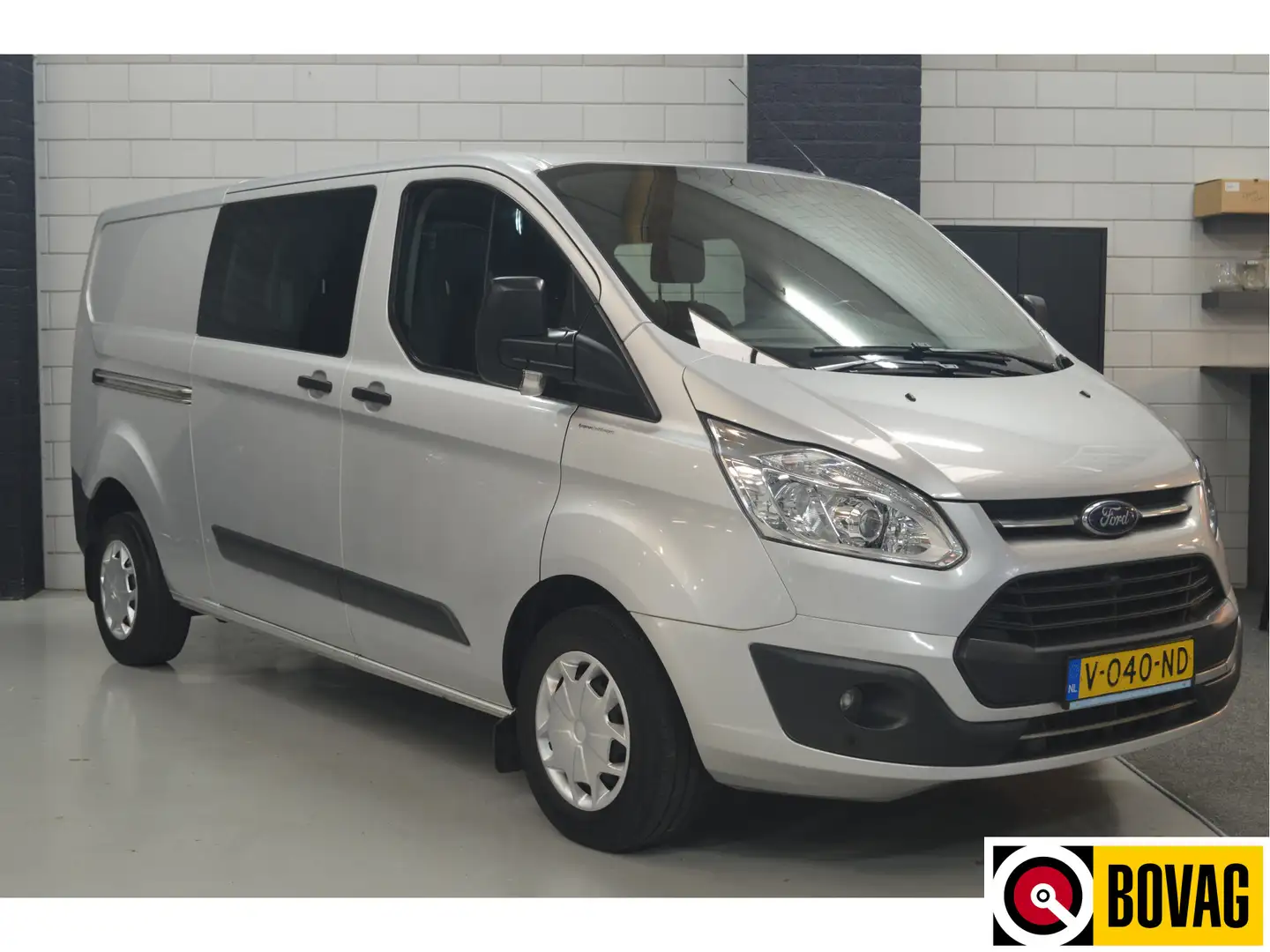 Ford Transit Custom 310 2.0 TDCI L2H1 Limited DUBBELE CABINE // AUTOMA Zilver - 1
