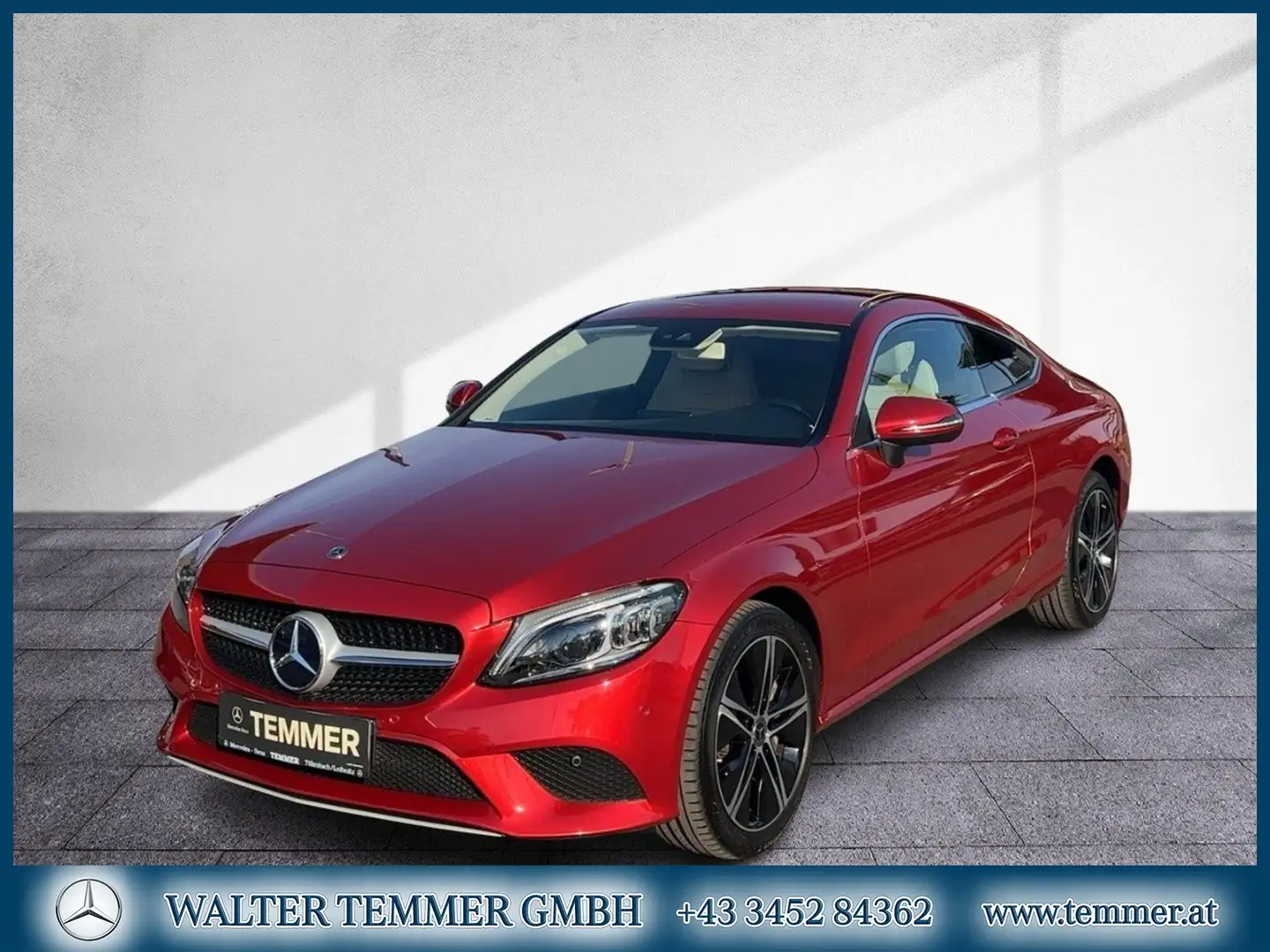 Mercedes-Benz C 400 4MATIC Coupé MBeam RKam Navi Shz Tempomat Rot - 1