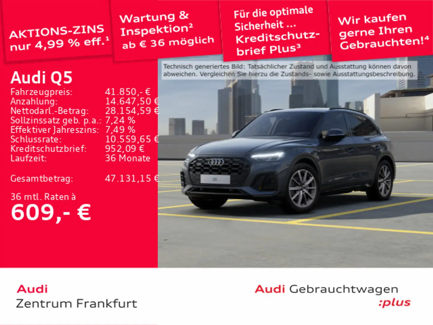 Audi Q5 45 TFSI quattro S tronic S line Matrix-LED Na Grau - 1