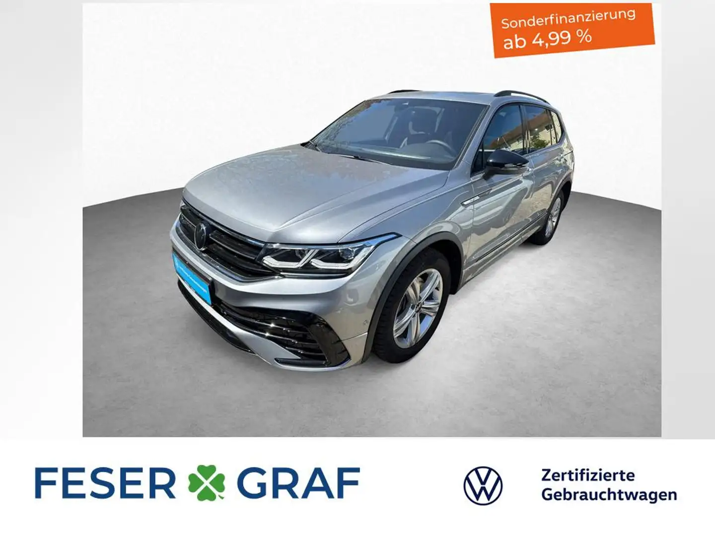 Volkswagen Tiguan Allspace R-Line 2.0 TDI 7-DSG 4MOTION PANO Silber - 1