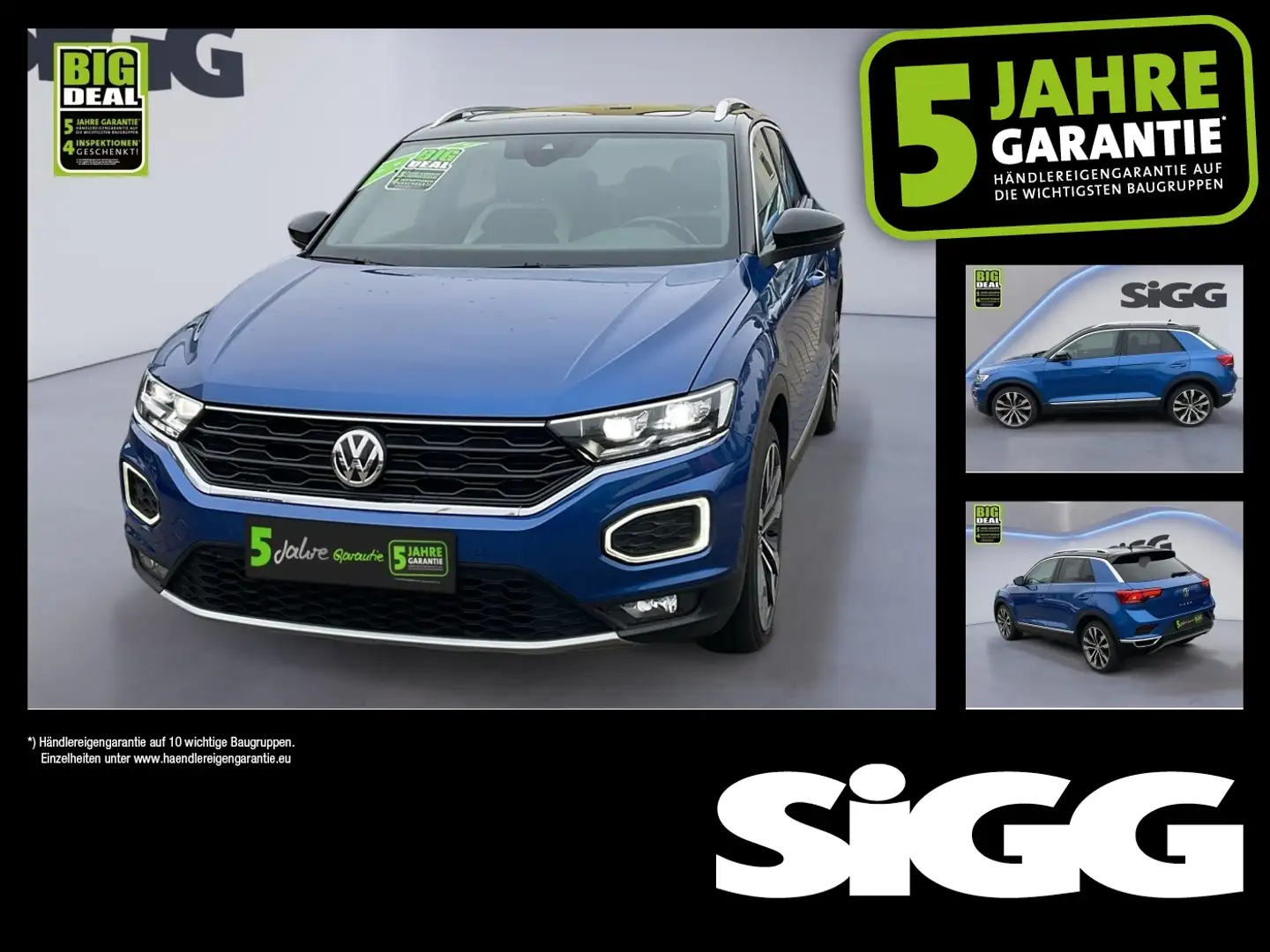 Volkswagen T-Roc 2.0 TSI 4Motion Sport 2xKlima ACC AHK AUT Blau - 1