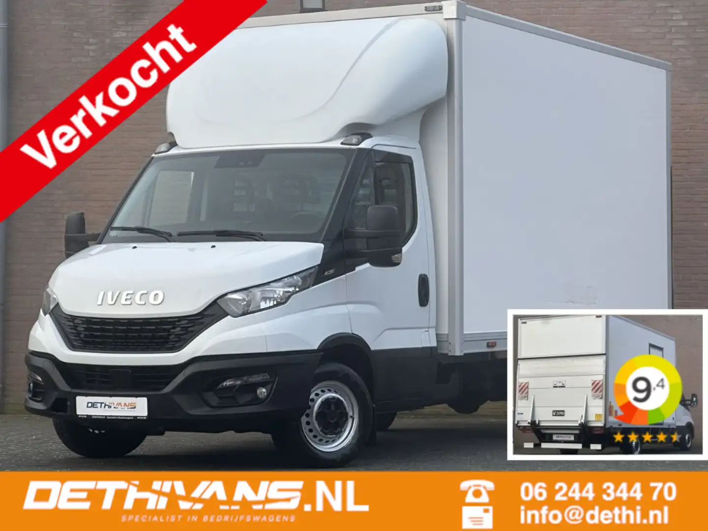 Iveco Daily 35S14 140PK Bakwagen + Laadklep 20m³ Blanc - 1