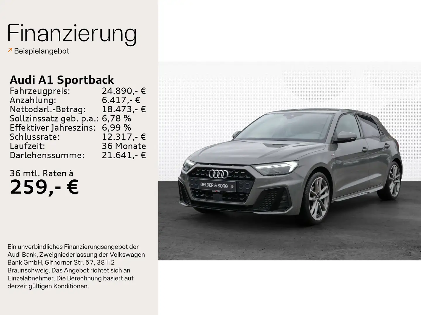 Audi A1 30 TFSI S line LED|SHZ|Virtual|EPH+ Grey - 2