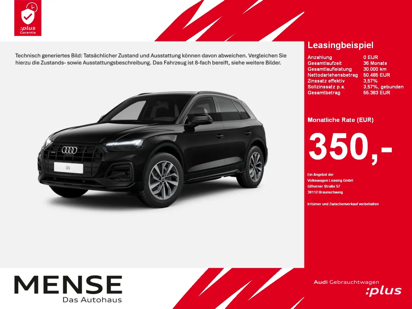 Audi Q5 45 TFSI quattro S tronic Advanced |Matrix|ACC Schwarz - 1
