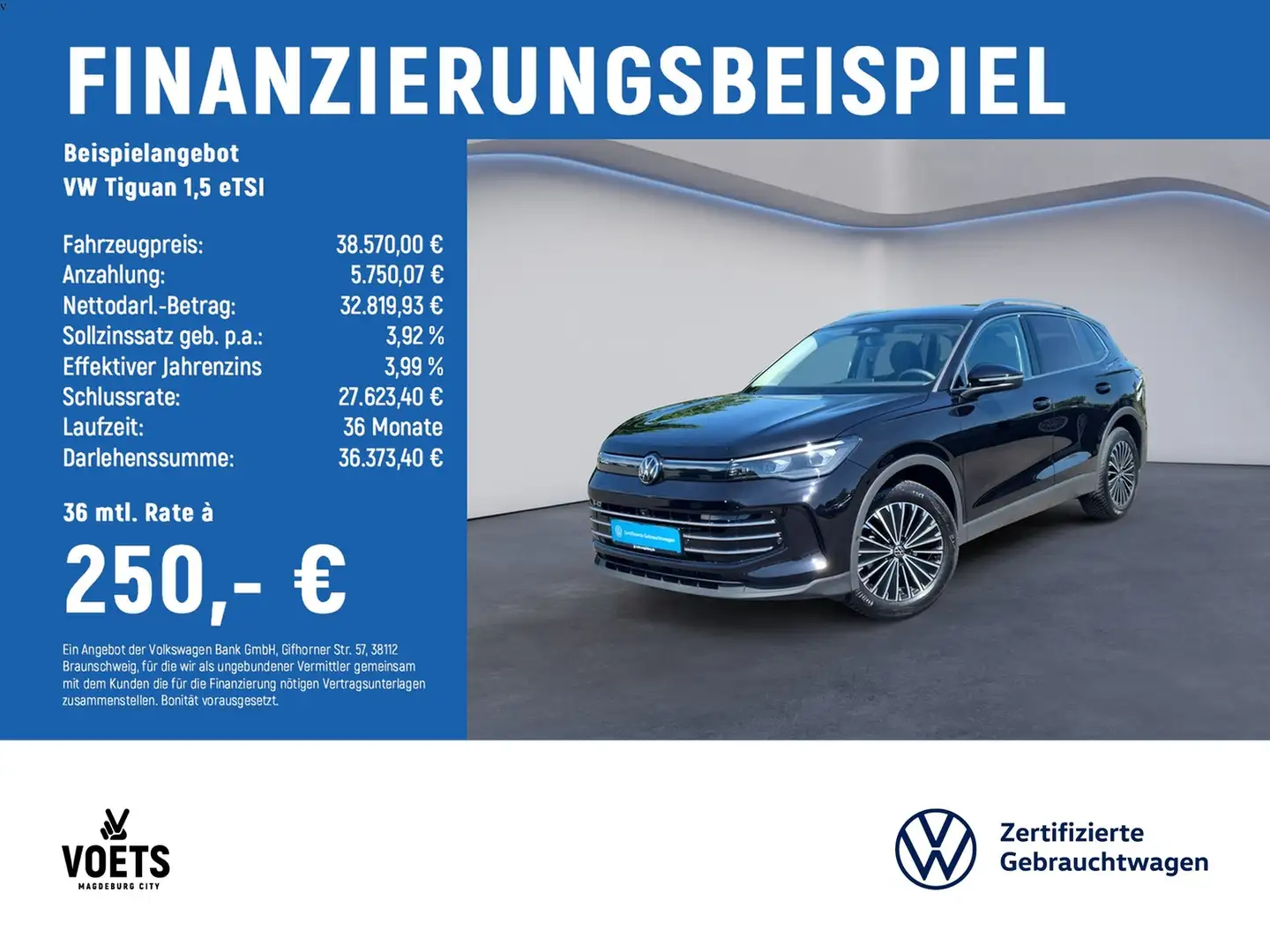 Volkswagen Tiguan 1,5 eTSI Elegance DSG+AHK+KAM+IQ-LIGHT+NAVI Negro - 2
