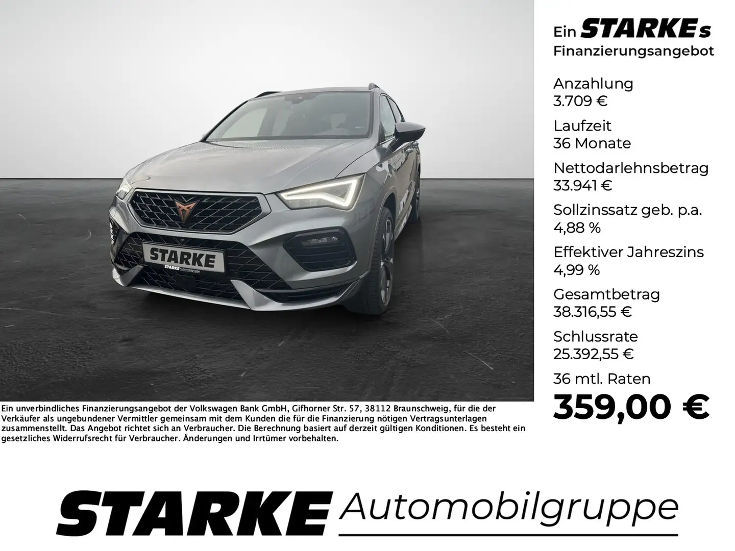 CUPRA Ateca 2.0 TSI DSG 4Drive VZ Grau - 1