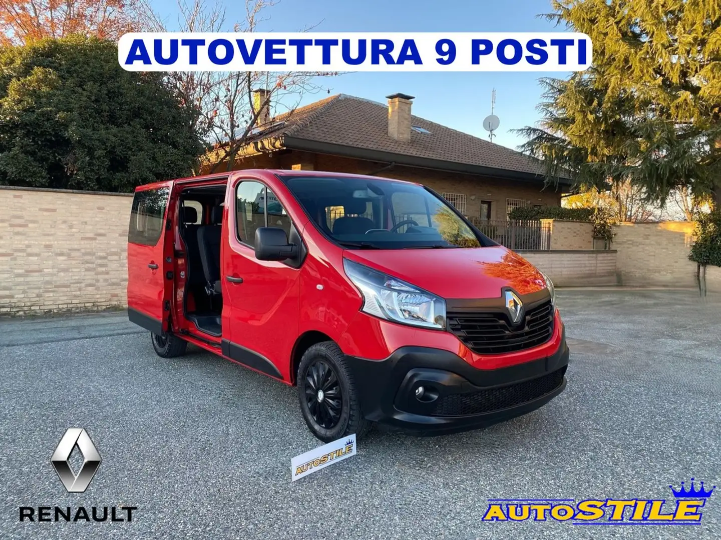 Renault Trafic 1.6 dCi  125cv AUTOVETTURA 9 POSTI - EURO 6 Rojo - 1