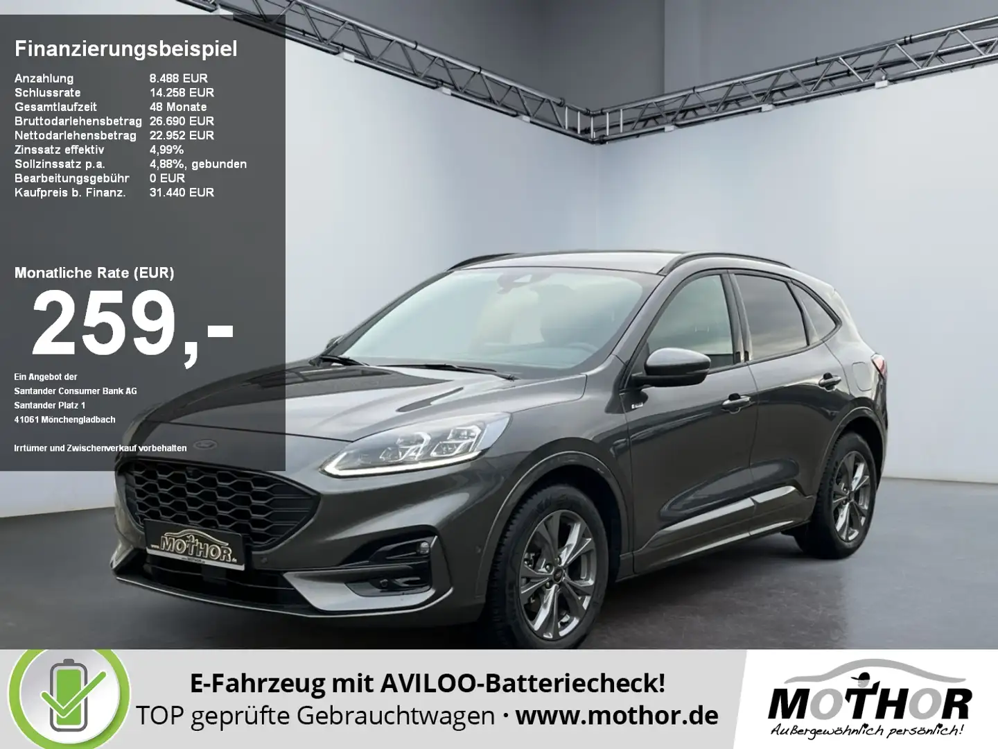 Ford Kuga ST-Line X 2.5 FHEV Hybrid Automatik ACC LED Gris - 1
