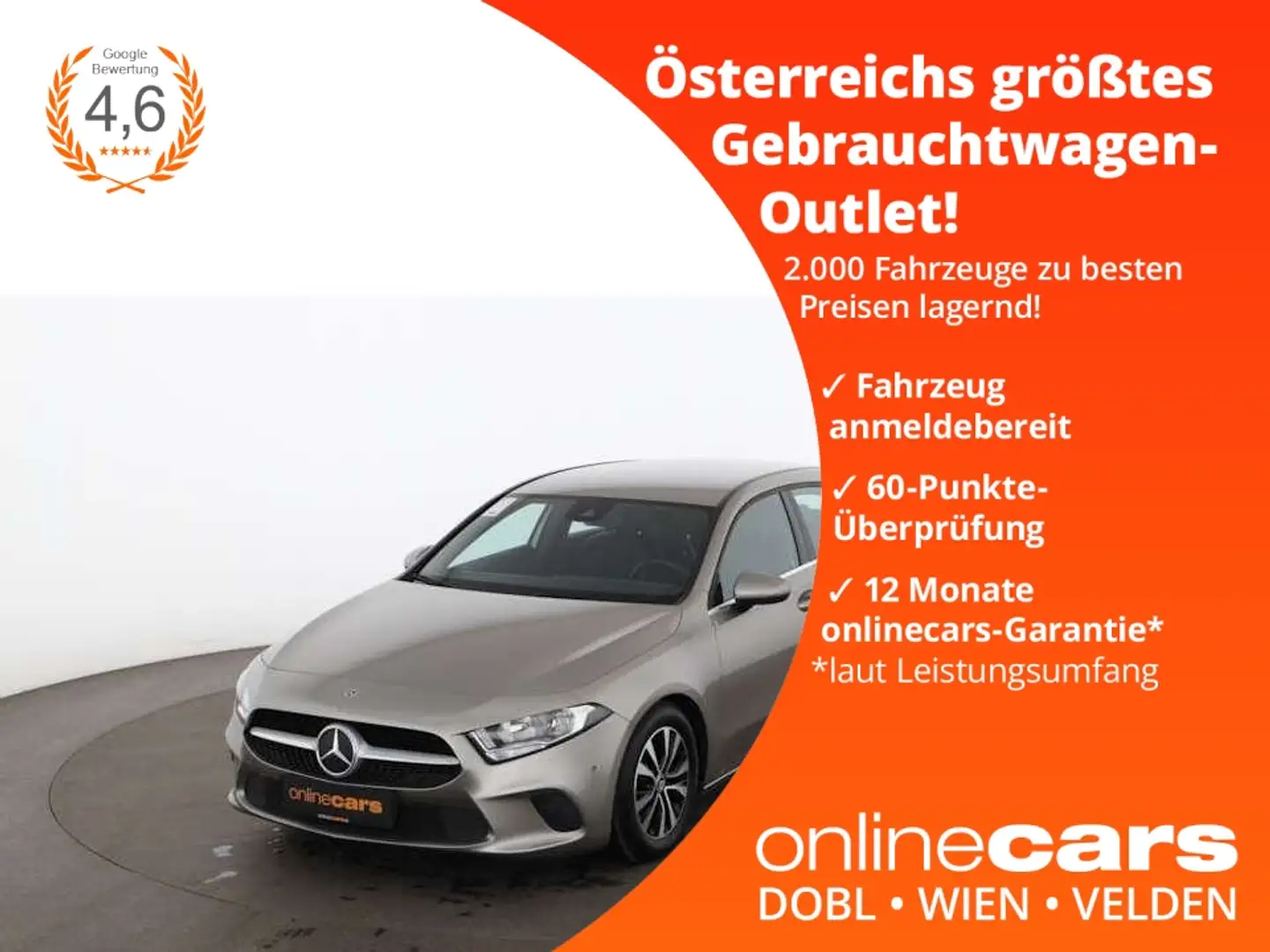 Mercedes-Benz A 160 d LEDER NAVI R-CAM ASSIST TEMPOMAT PDC Silber - 1