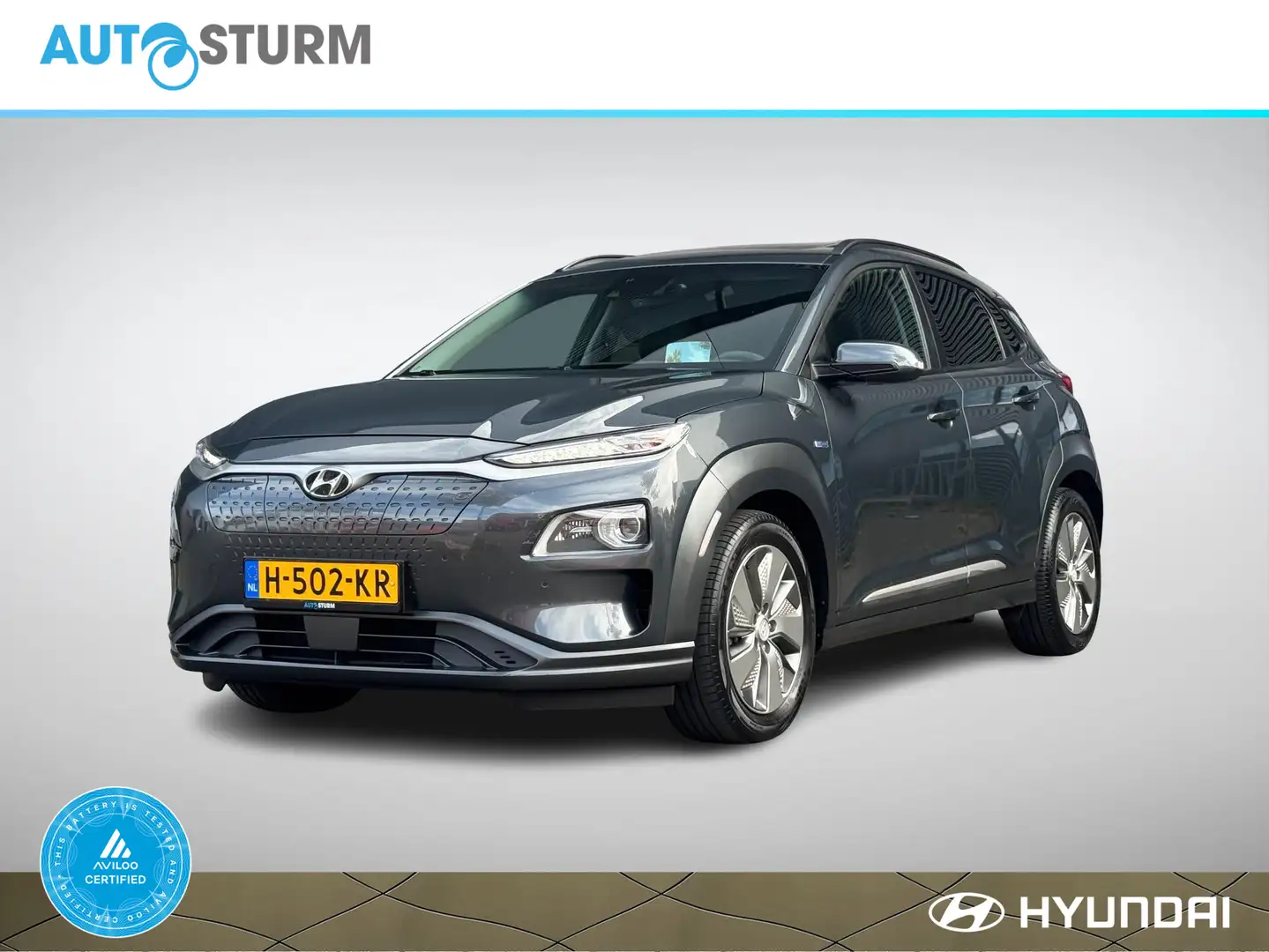 Hyundai KONA EV Premium 64 kWh SoH 97% 3-Fase Lader, Meest Luxe Gris - 1