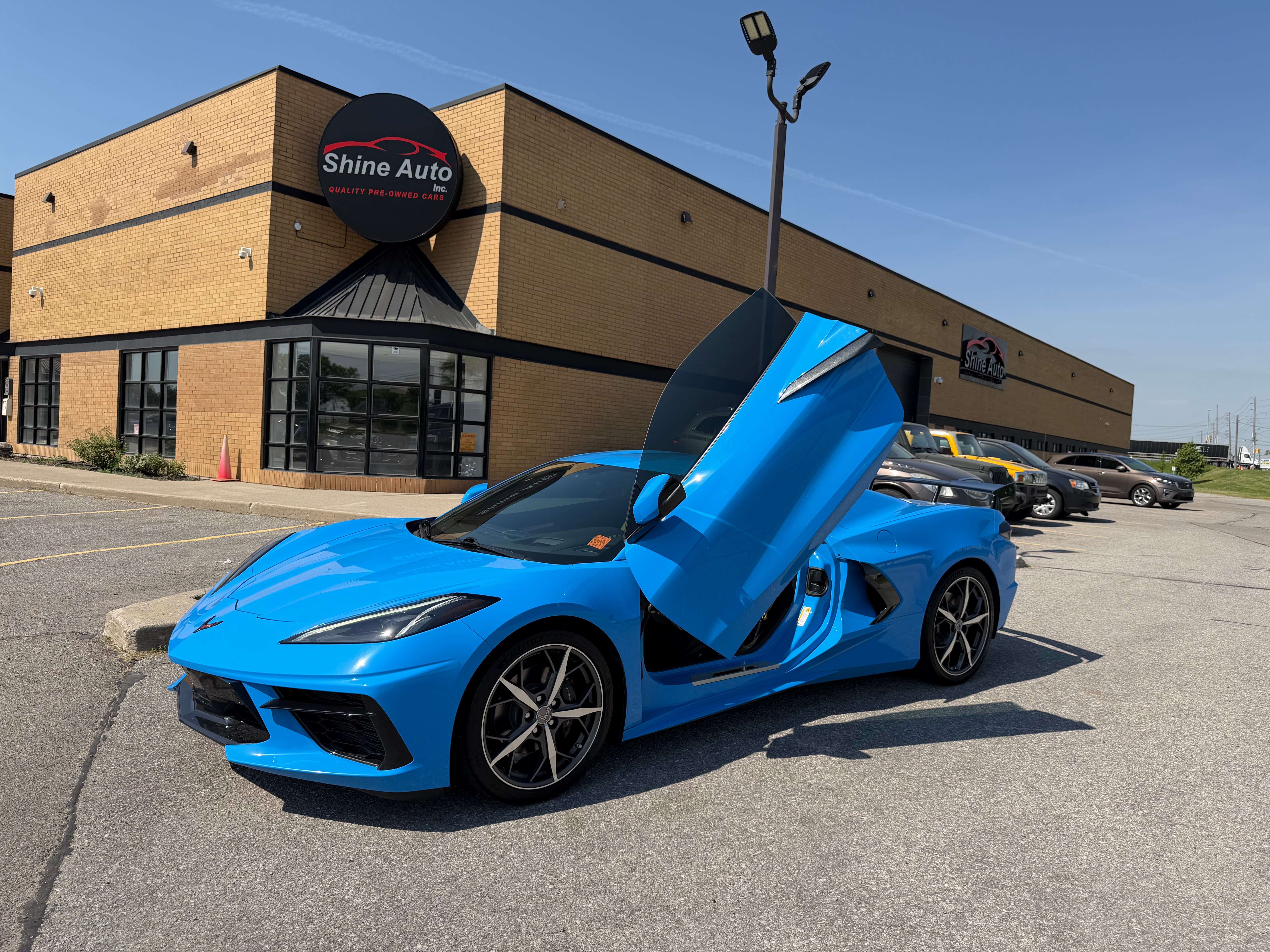 Blue 2021 Chevrolet Corvette Stingray 3LT Coupe RWD Coupe Rear-Wheel Drive Automatic
