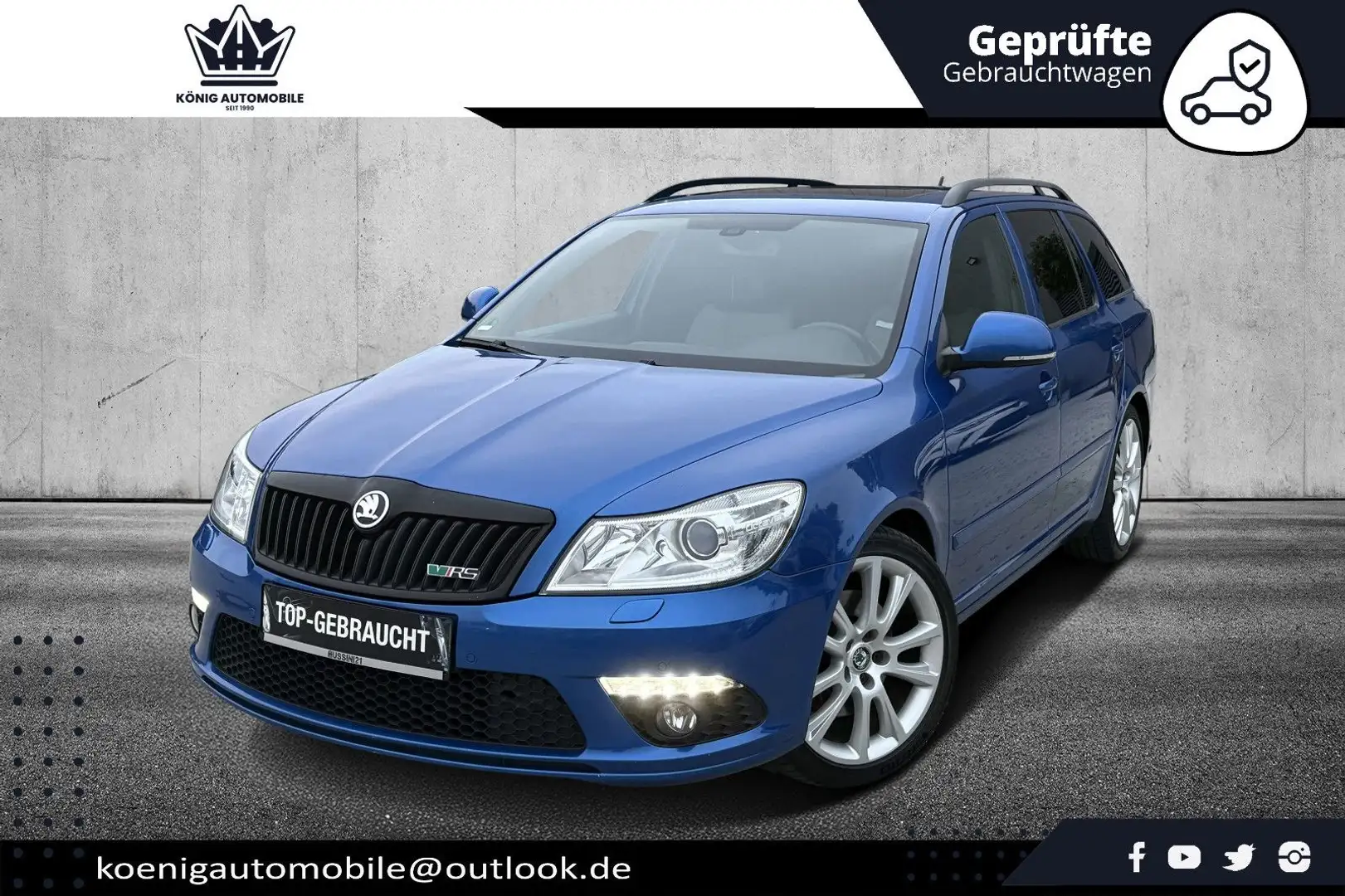 Skoda Octavia RS Combi 2.0 TSI DSG/ XENON / NAVI / 18' Blau - 1