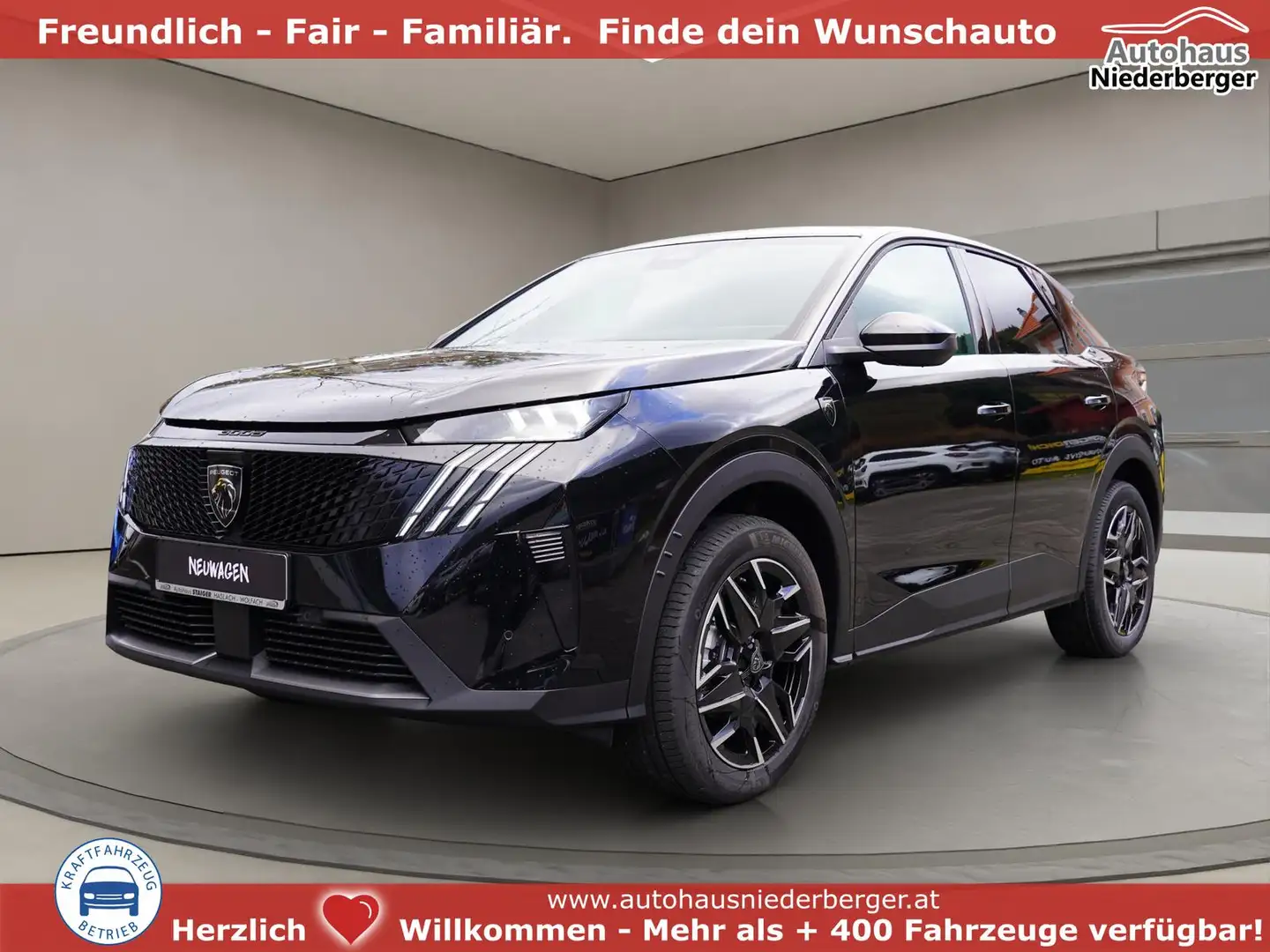 Peugeot 3008 GT 1.2 Hybrid Navi + LED mtl. ab 249€* 107 kW (... Schwarz - 1