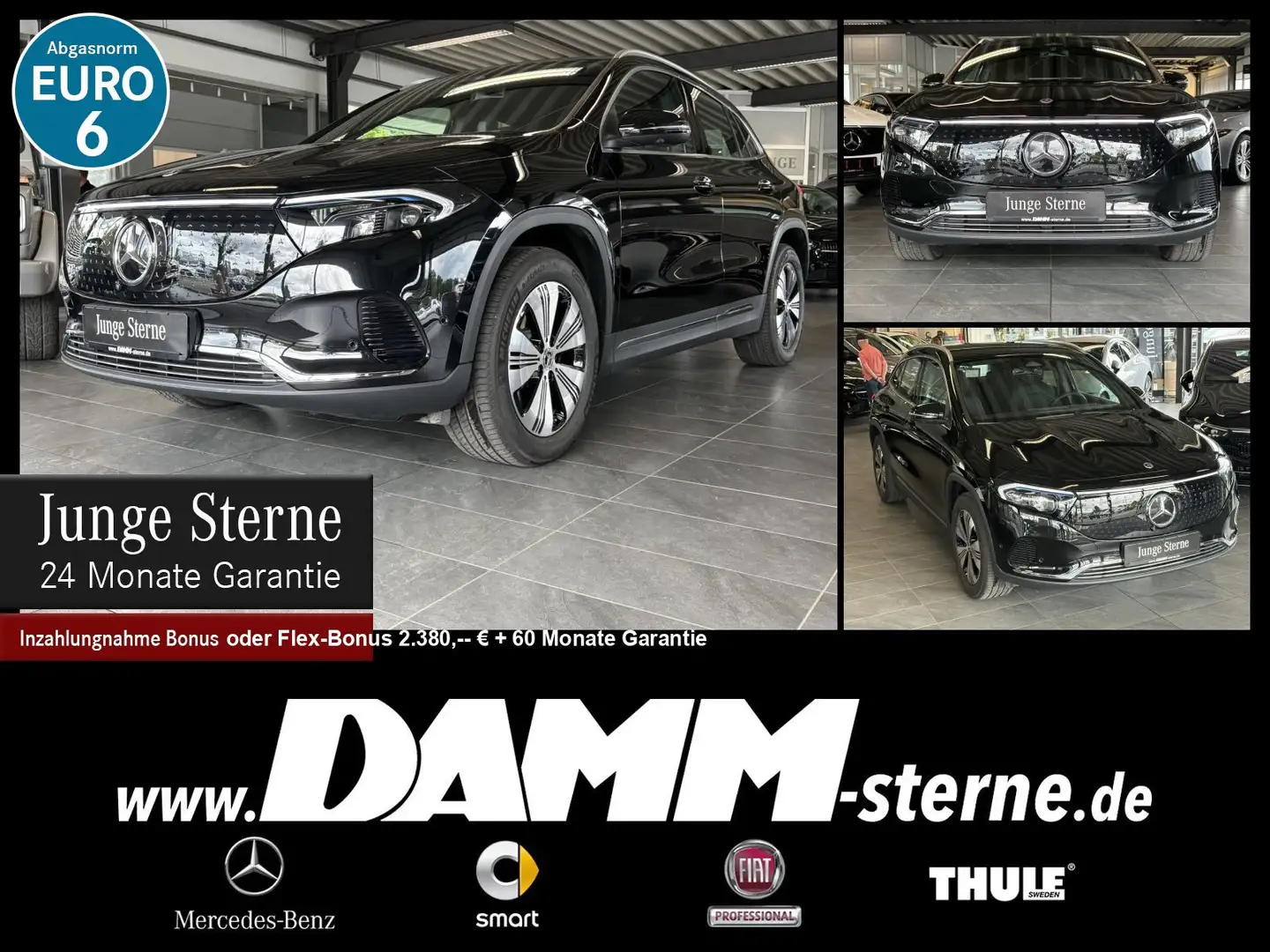 Mercedes-Benz EQA 300 EQA 300 4M Progr. Adv./AHK/360°/60M Garant.+Flex Zwart - 1