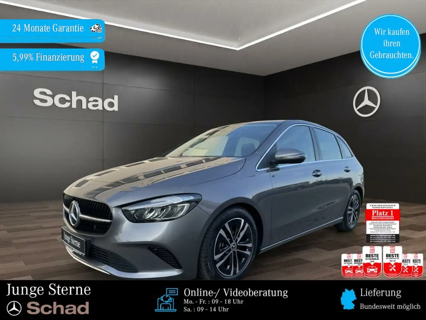 Mercedes-Benz B 180 B 180 PROGR+LED+KAMERA+ASSIST+EASY-PACK+SHZ+DAB+ Gris - 1