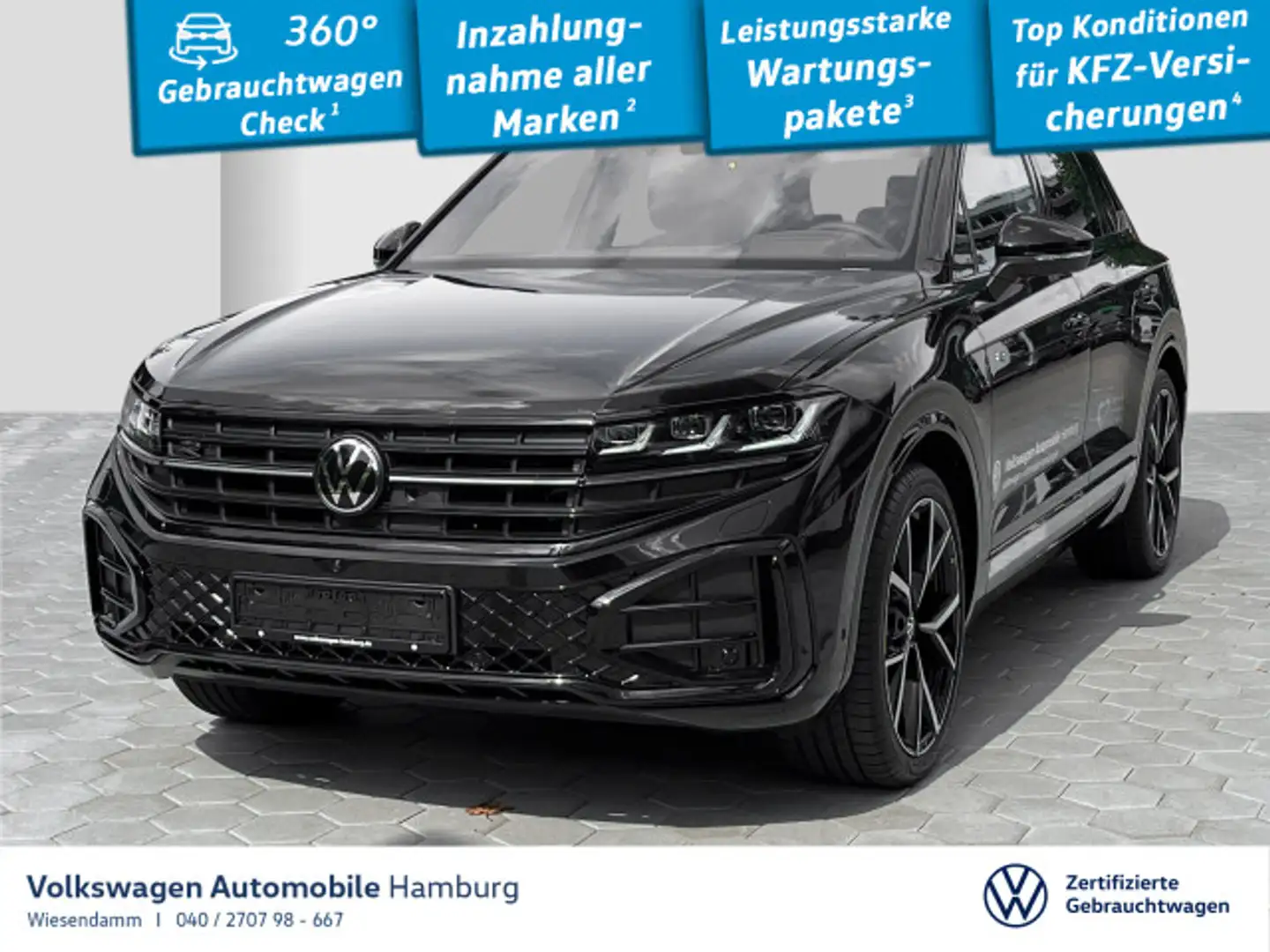 Volkswagen Touareg 3.0 TDI DSG  R-Line 4M Panoramadach Schwarz - 1