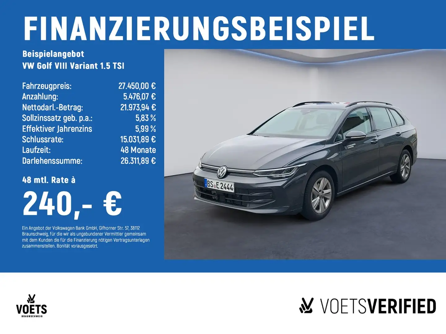 Volkswagen Golf VIII Variant 1.5 TSI LED+App-Connect+KLIMA Grau - 2