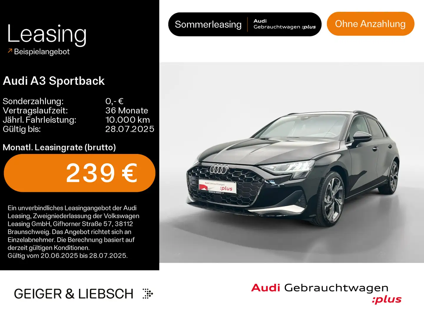 Audi A3 35 TFSI advanced*NAVI-PLUS*VIRTUAL* Schwarz - 1