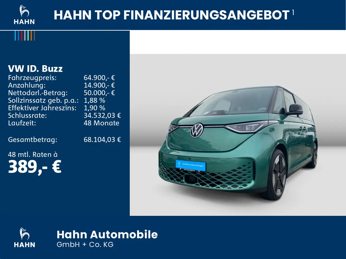 Volkswagen ID. Buzz ID.Buzz Pro LR MATRIX ACC AREA VIEW Grün - 2