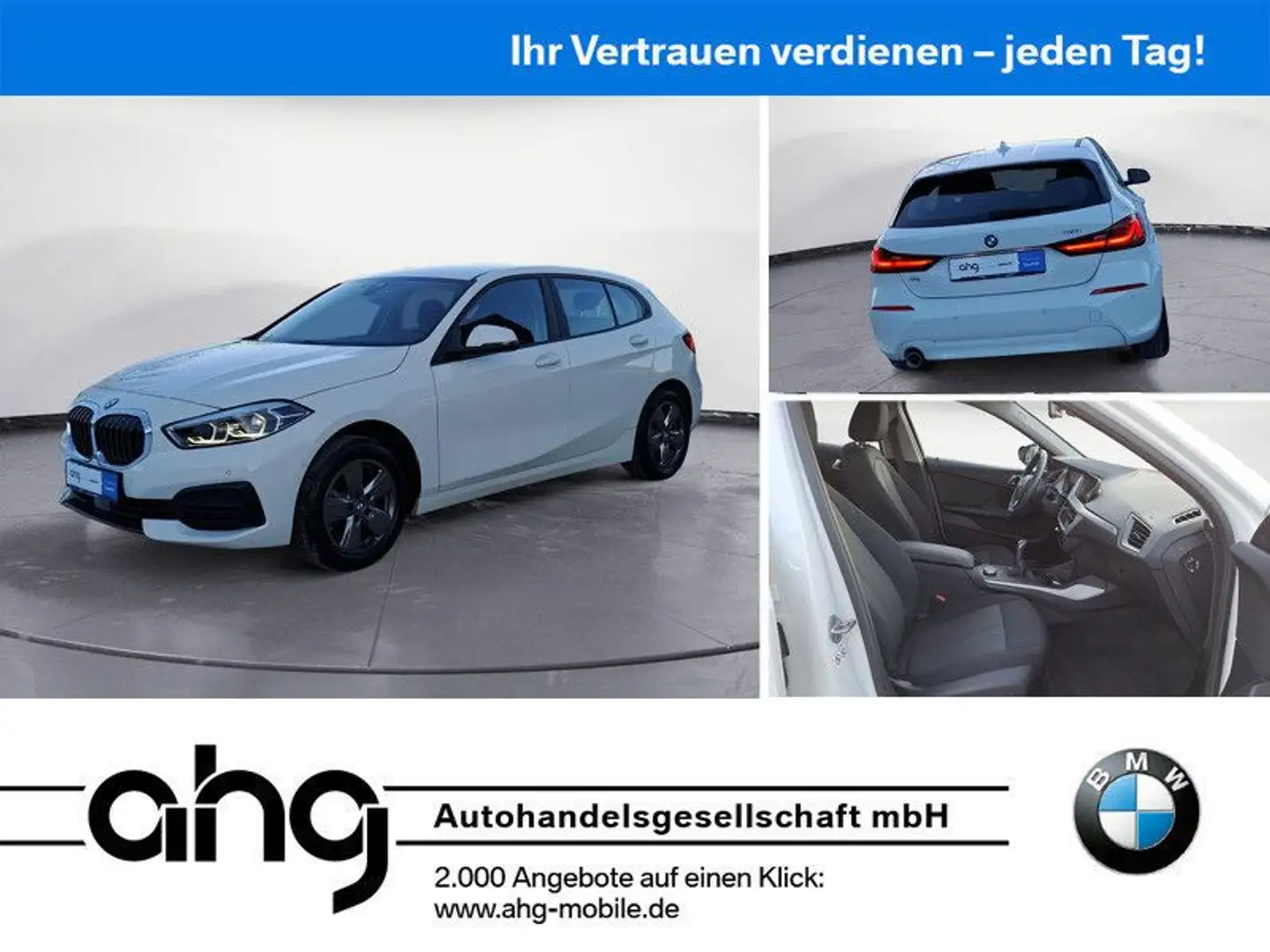 BMW 118 i Advantage PDC Sitzhzg. Vorn Lederlenkrad Weiß - 1