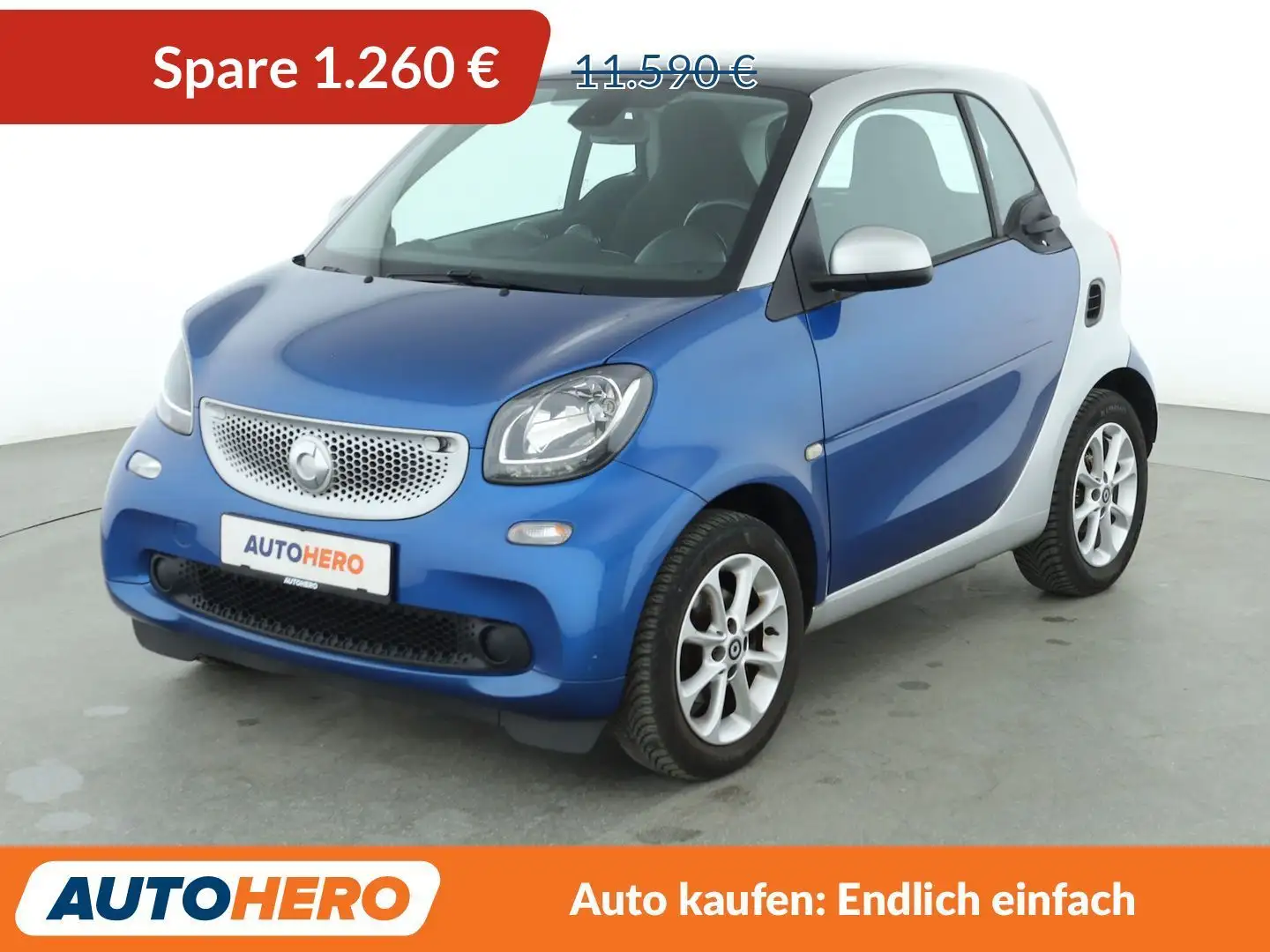smart forTwo 0.9 Turbo passion Aut.*NAVI*SHZ*PANO*KLIMA*TEMPO* Blau - 1