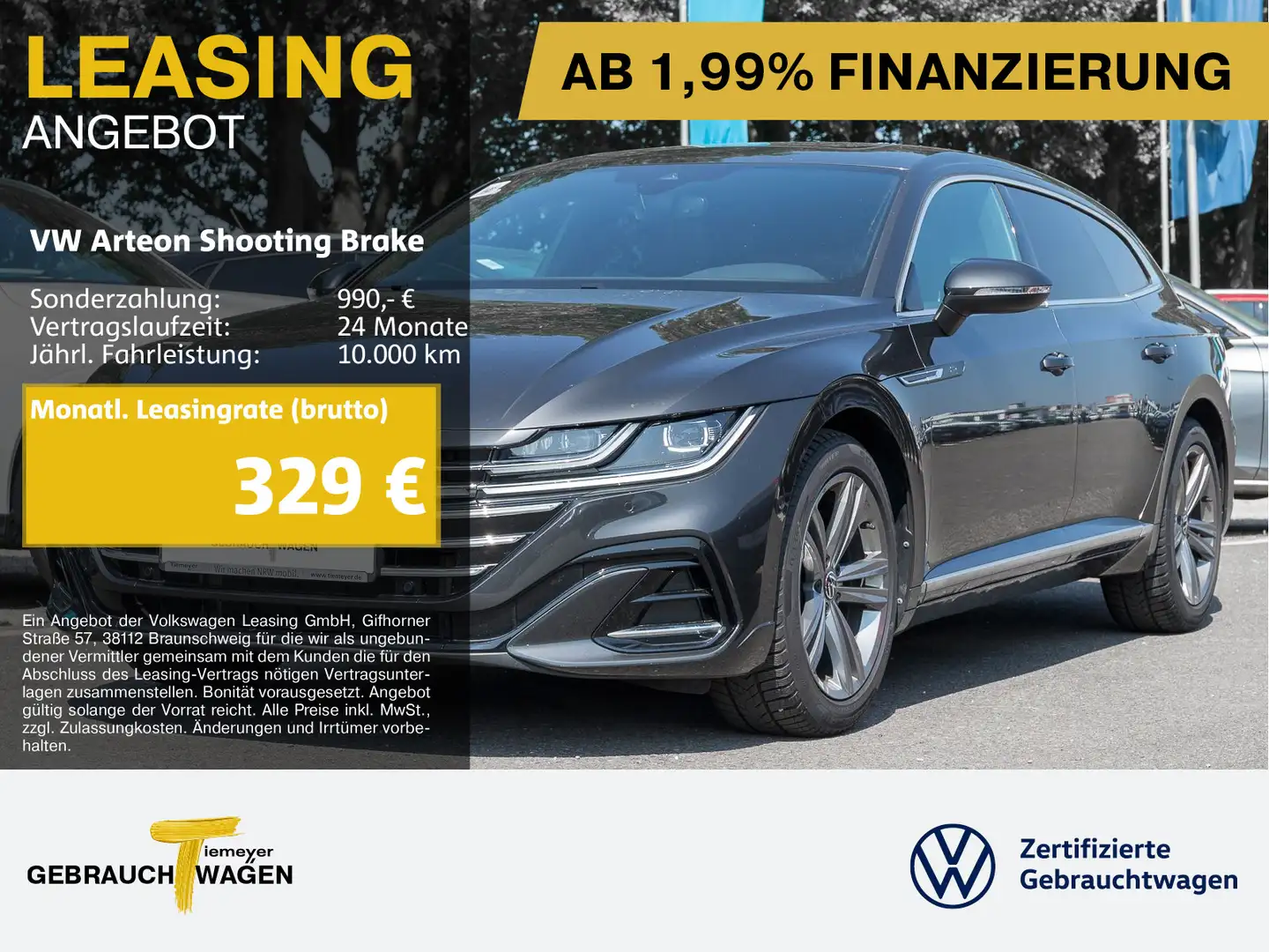 Volkswagen Arteon 2.0 TDI DSG R-LINE IQ PANO Grau - 1