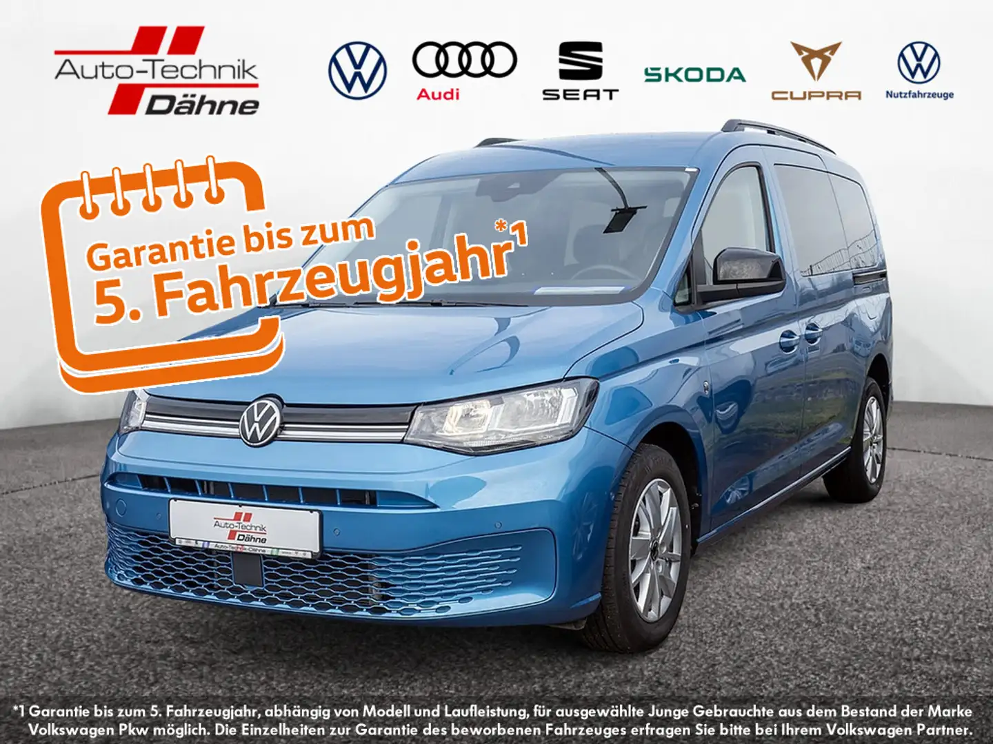 Volkswagen Caddy Maxi 2.0 TDI Life SHZ AHK ACC 7-SITZER Blau - 1