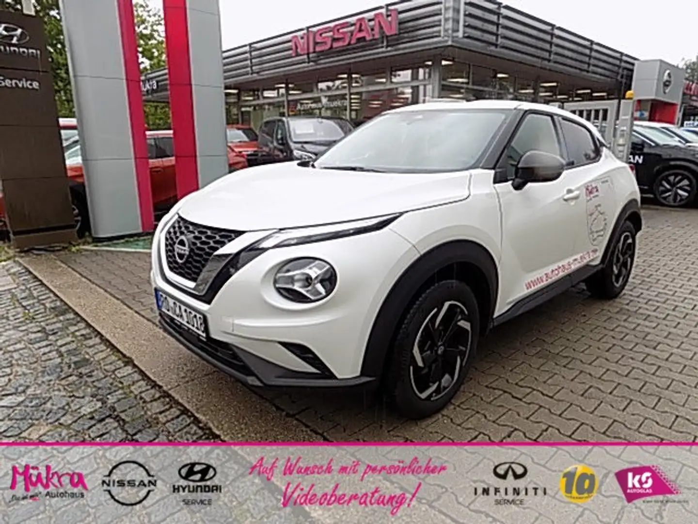 Nissan Juke N-Style 1.0 DIG-T 6Gang Klima Leder Fenster el. Weiß - 1