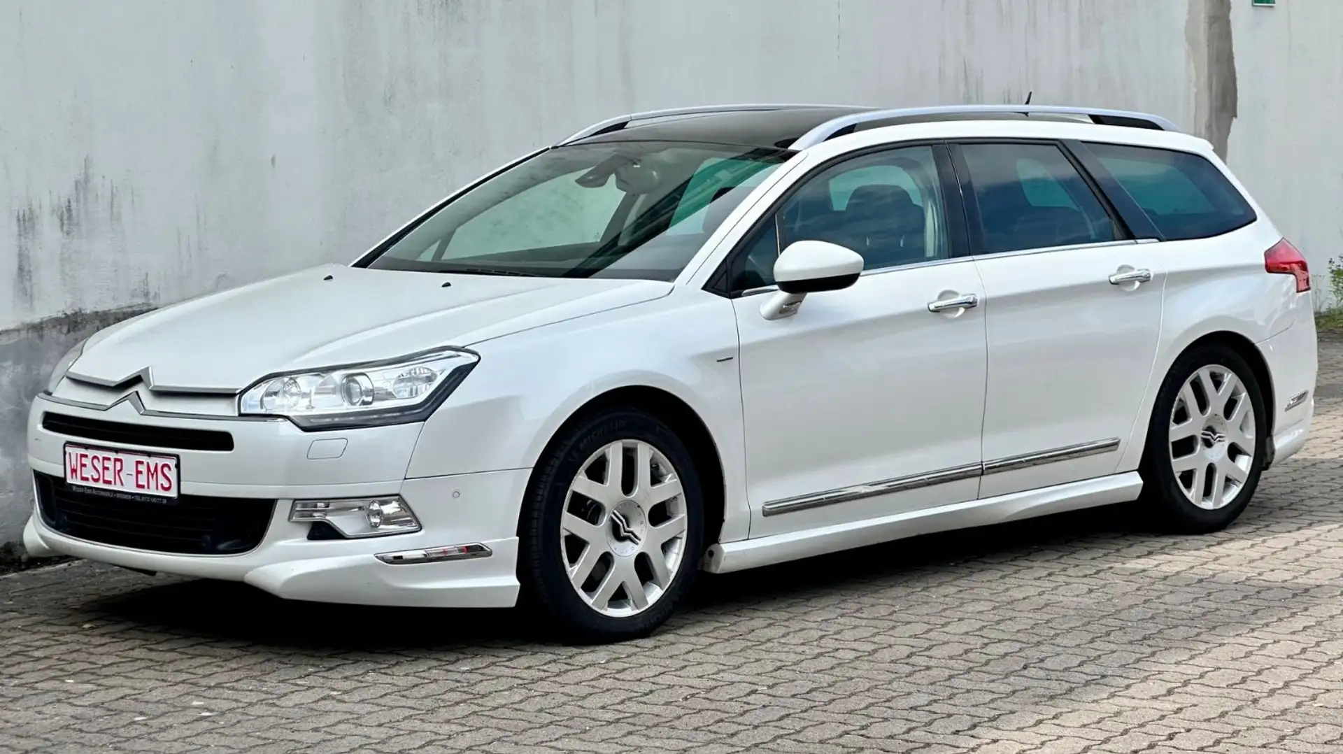 Citroen C5 Tourer 2,2 HDI By Carlsson GPS Klima Leder Weiß - 1