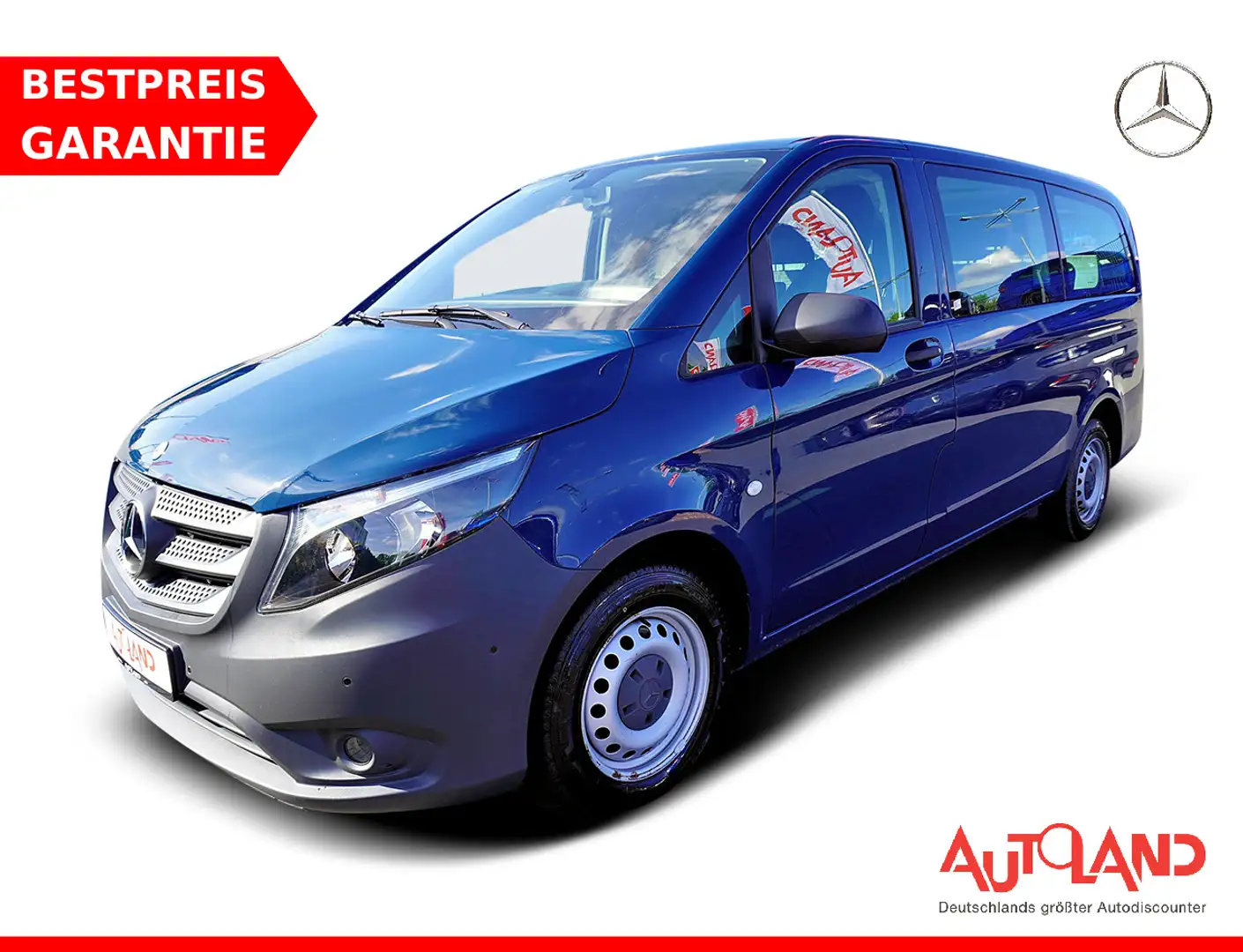 Mercedes-Benz Vito Tourer lang 8-Sitzer Navi Tempomat Sitzheizun Синій - 1