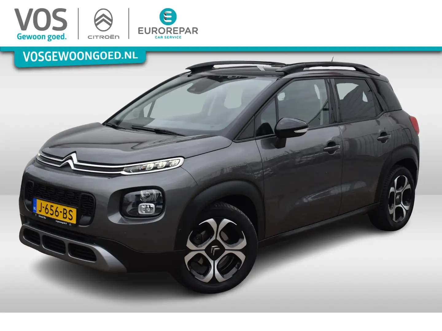 Citroen C3 Aircross PureTech 110 Shine | Parkeerhulp V+A | Airco | App Grijs - 1