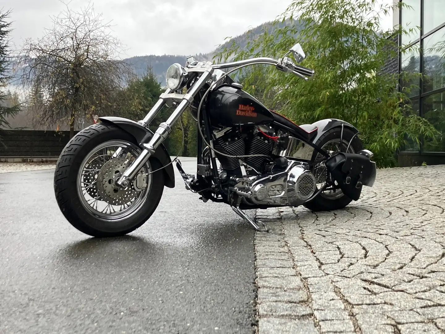 Harley-Davidson Custom Bike Original Harley EVO Motor + Starr-Rahmen typisiert crna - 1