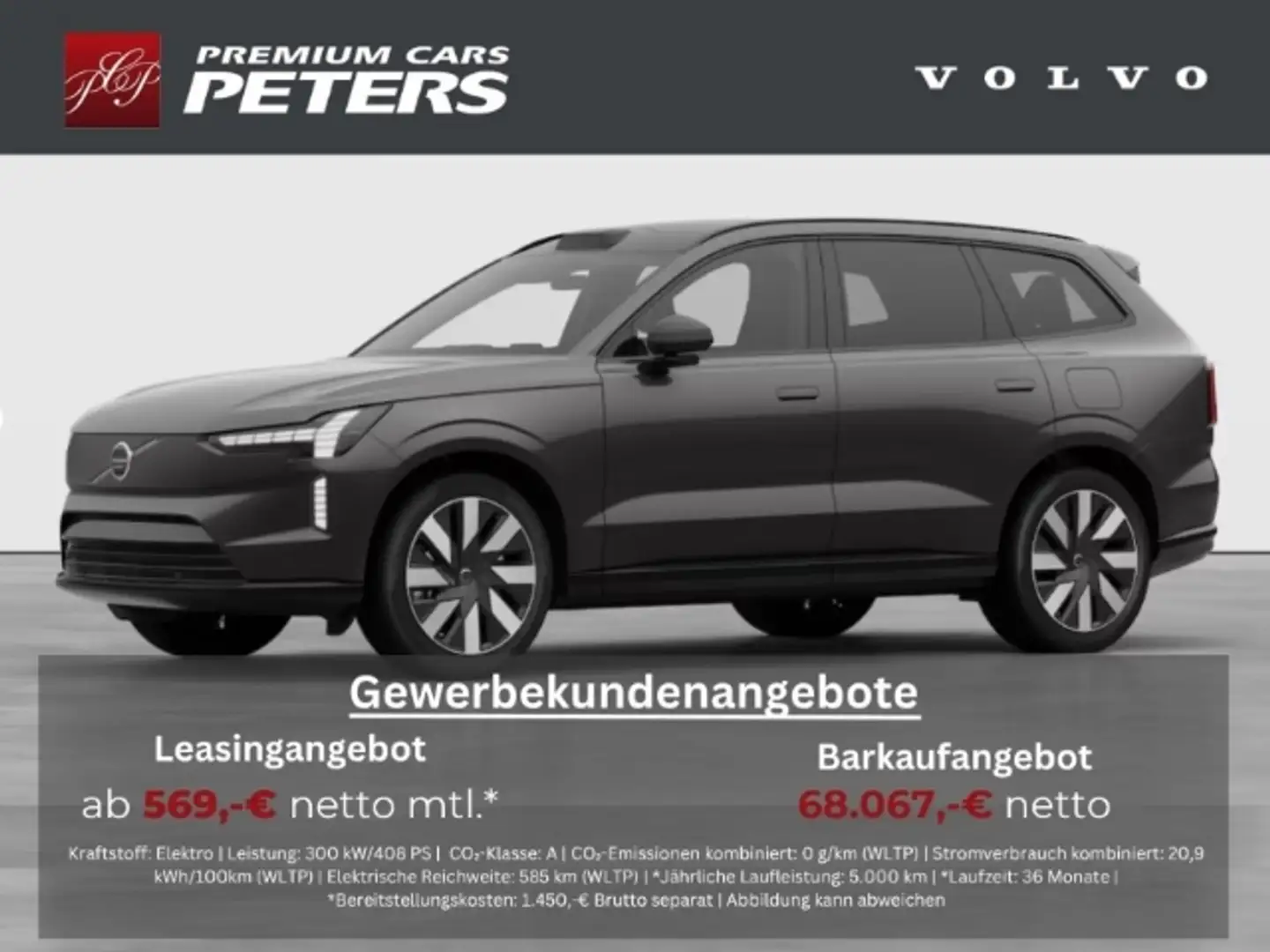 Volvo EX90 Ultra AWD Twin Motor 7-S THORS-HAMMER-BARPREIS gew Grijs - 1